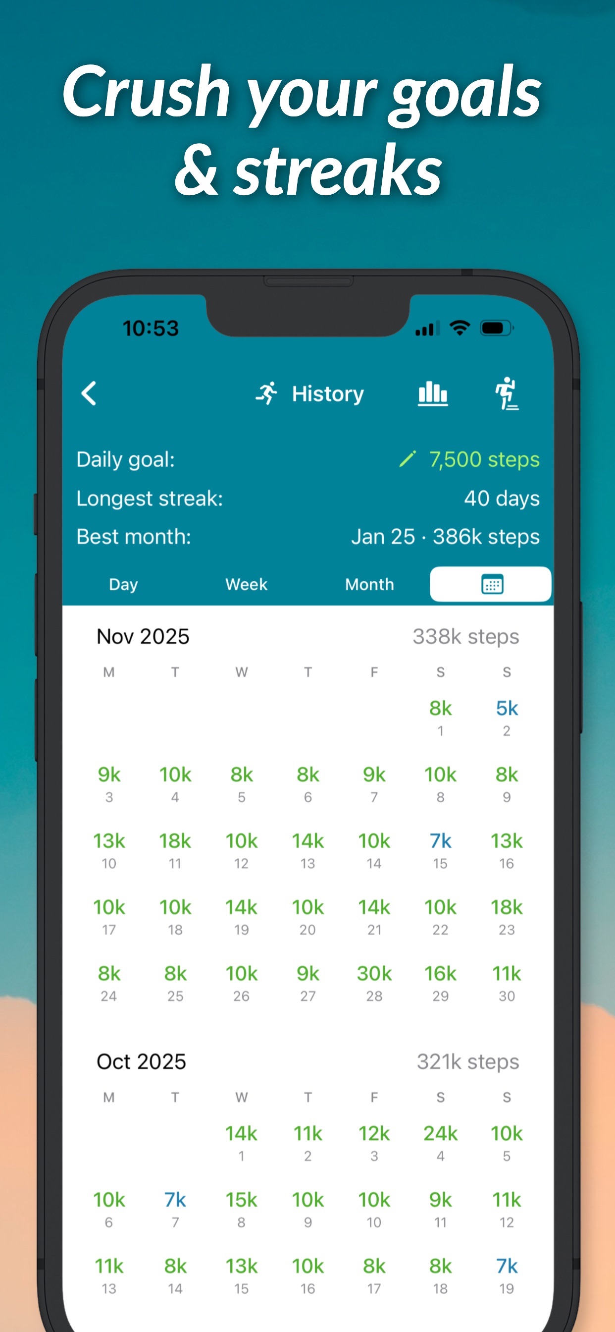 StepUp Pedômetro & Caminhada screenshot 2