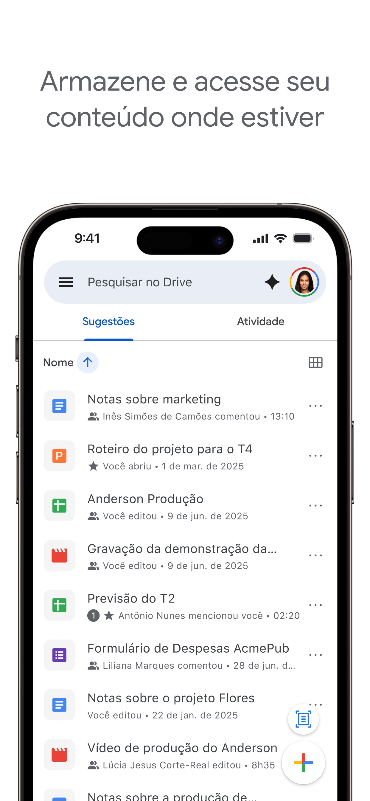 Captura de ecrã 1 da app Google Drive – armazenamento