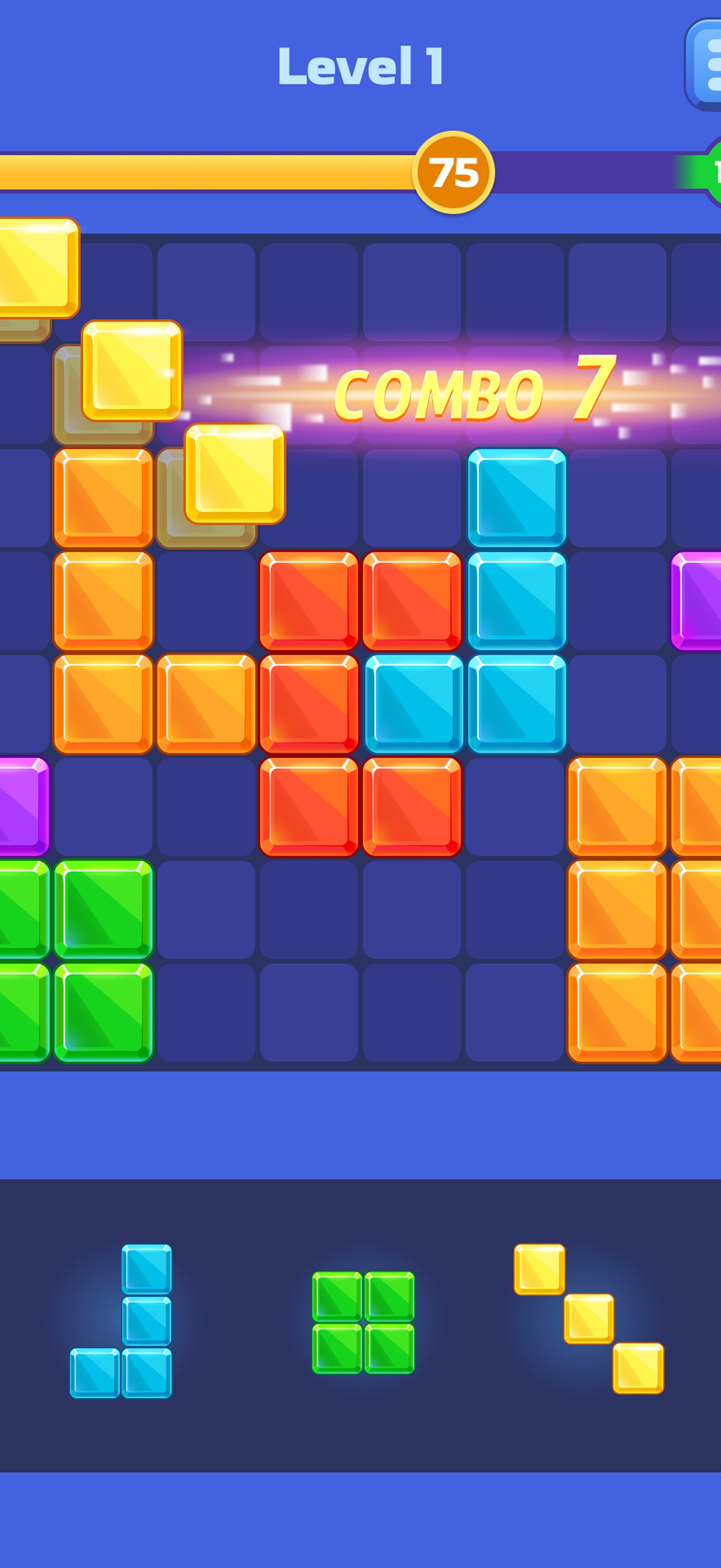 Captura de ecrã 1 da app Block Blitz : Gems Puzzle