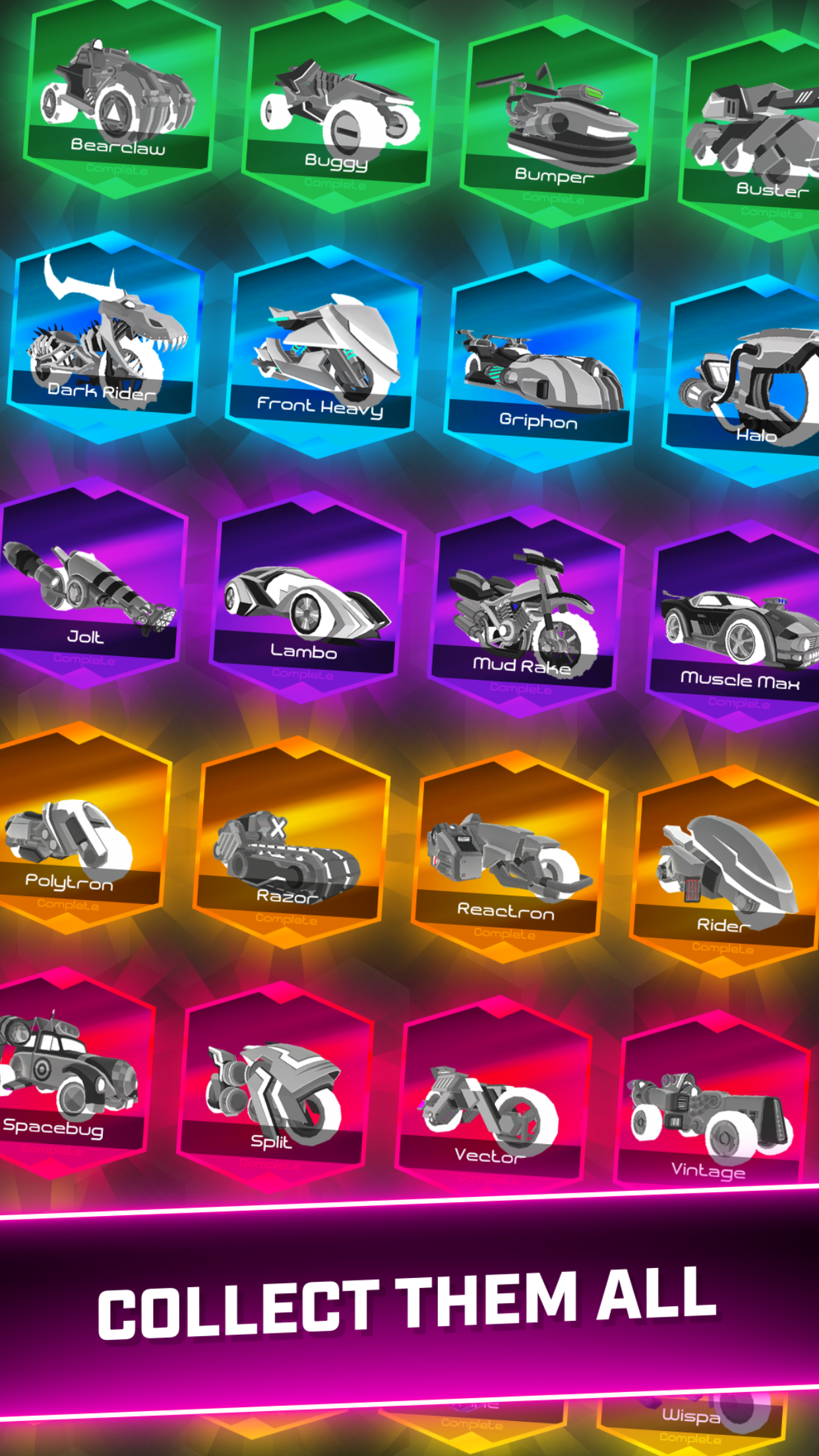 Rider Worlds - Neon Bike Races screenshot 3
