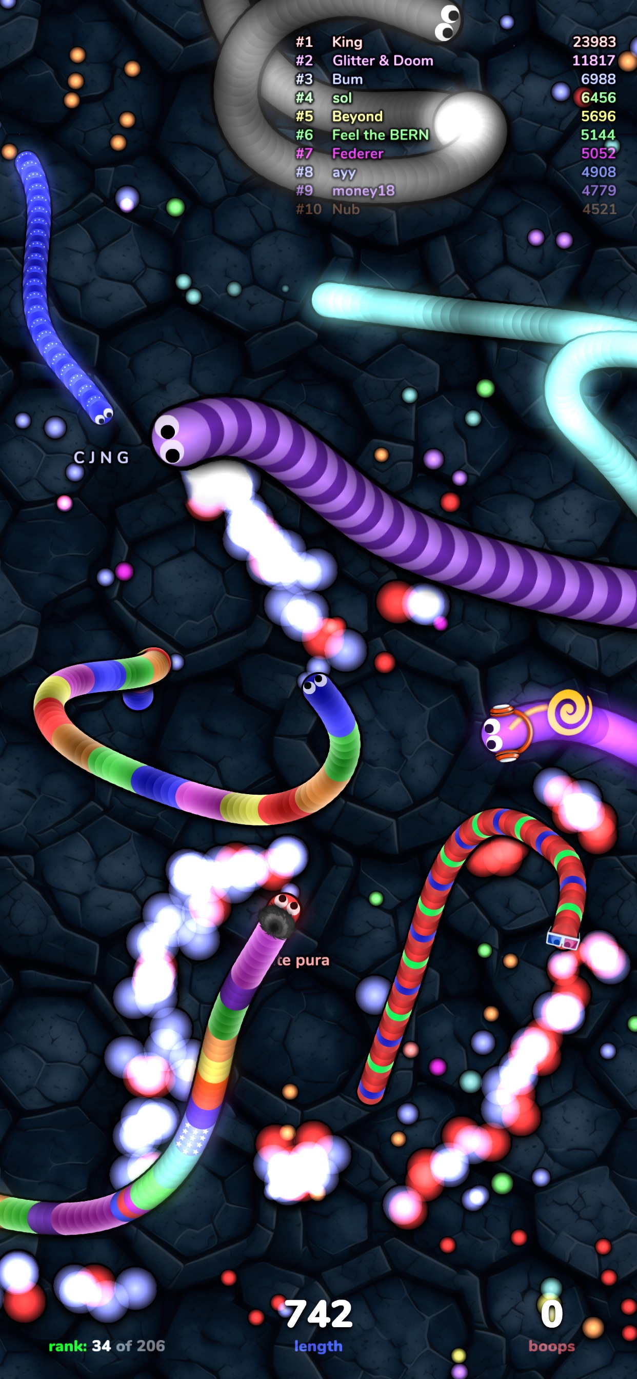 Captura de ecrã 3 da app slither.io