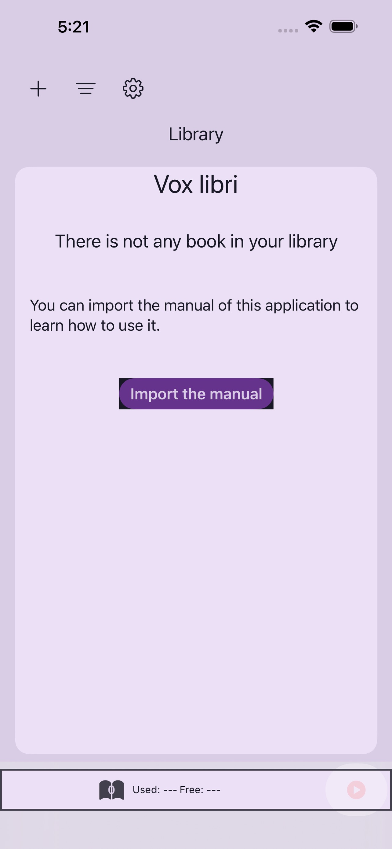 Captura de ecrã 1 da app Vox libri