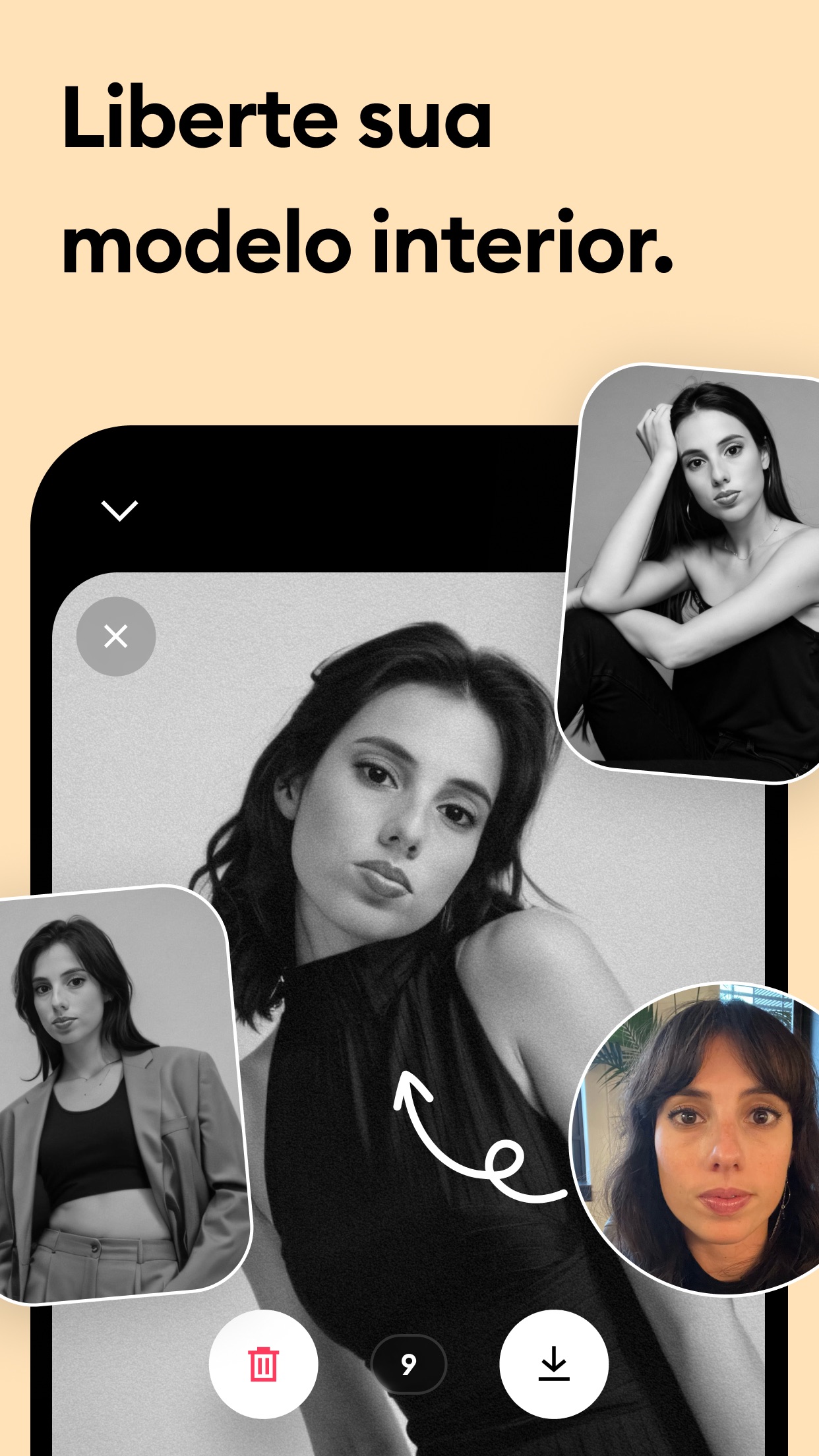 Captura de ecrã 1 da app Remini - Realçador de Fotos IA