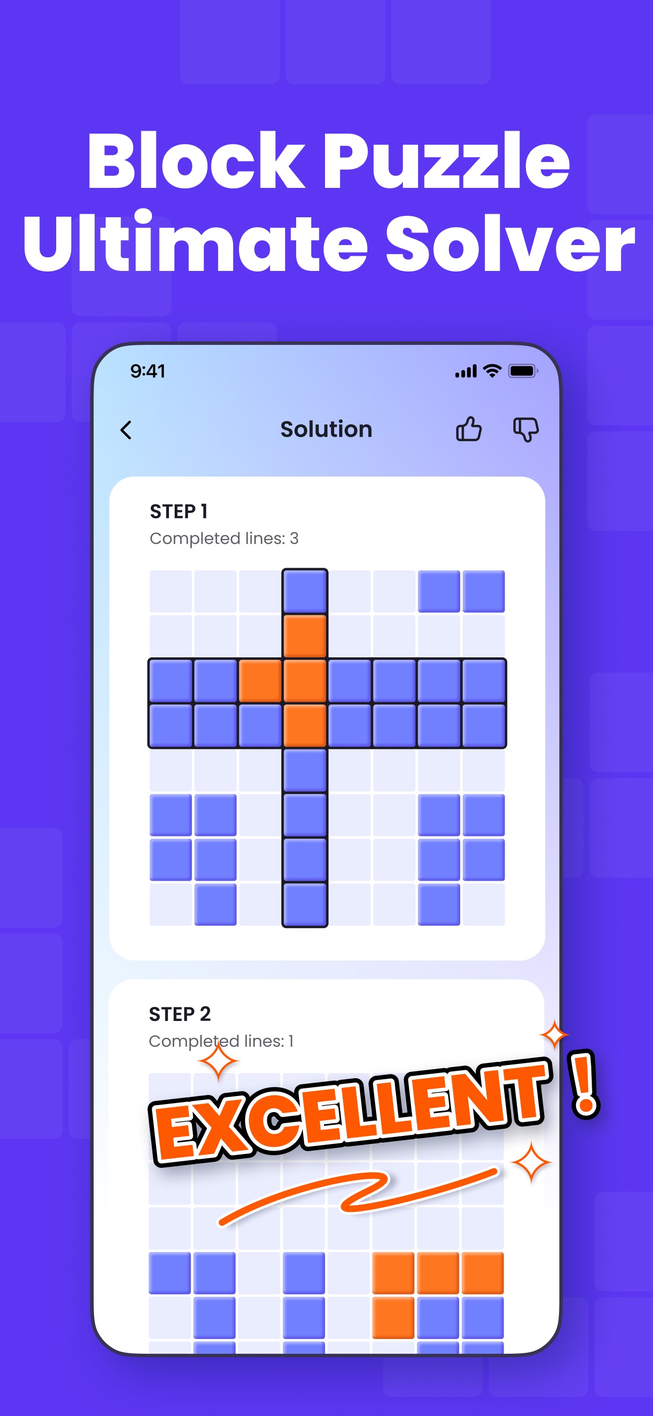 Captura de ecrã 1 da app Block Puzzle Solver for Blast!
