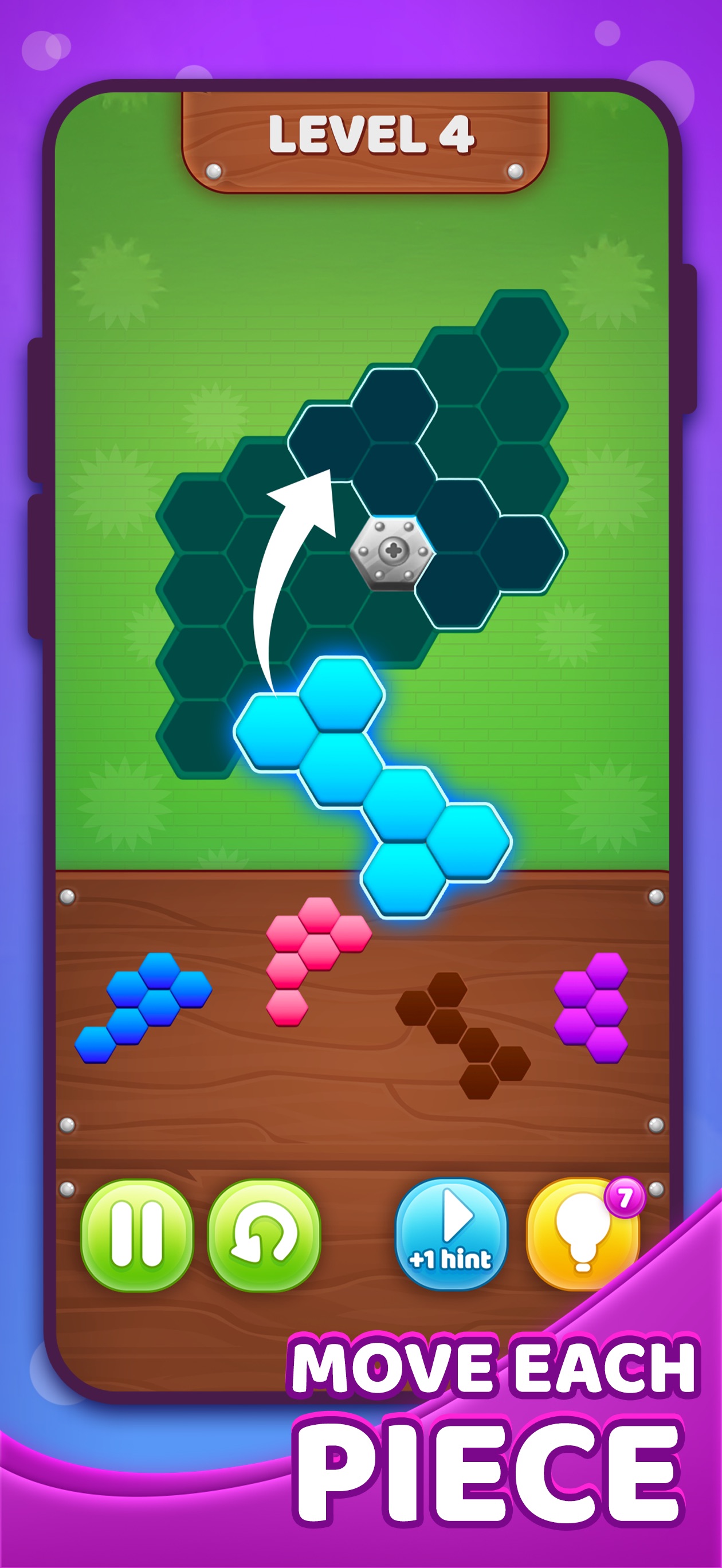 Captura de ecrã 1 da app Hex Match: Block Puzzle