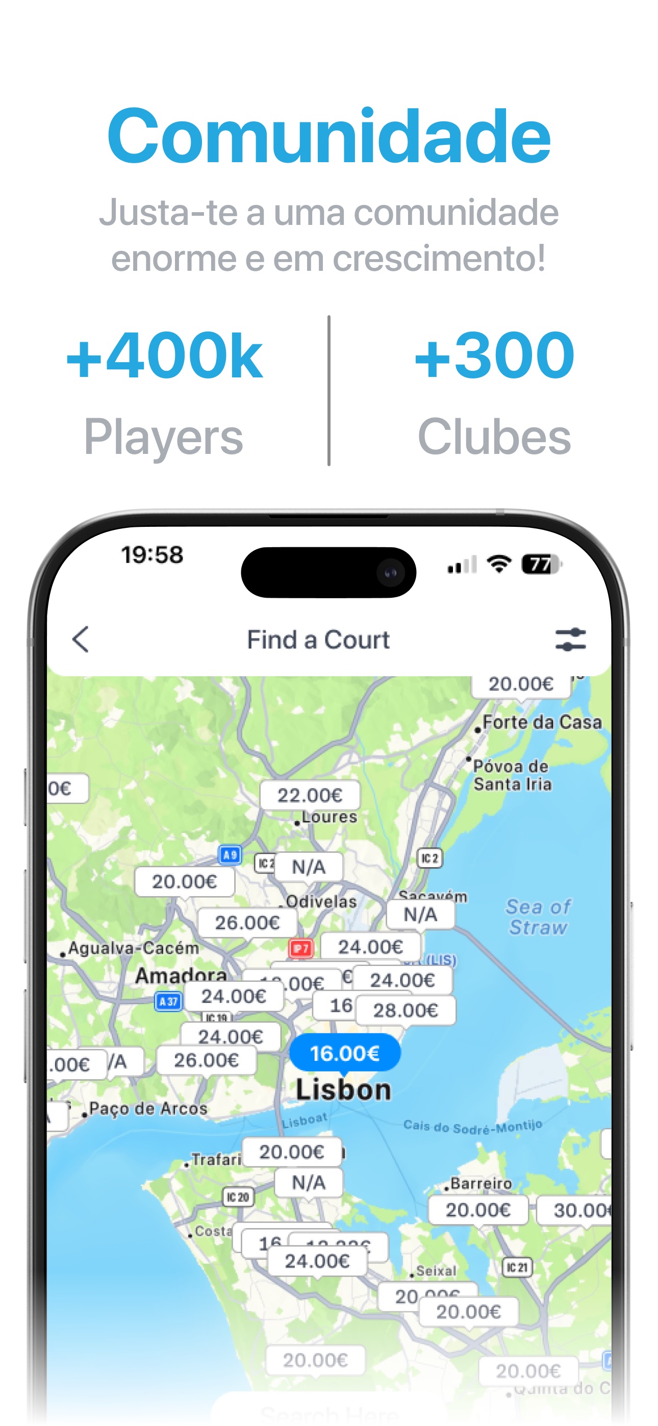 Captura de ecrã 2 da app TiePlayer - App Ténis e Padel