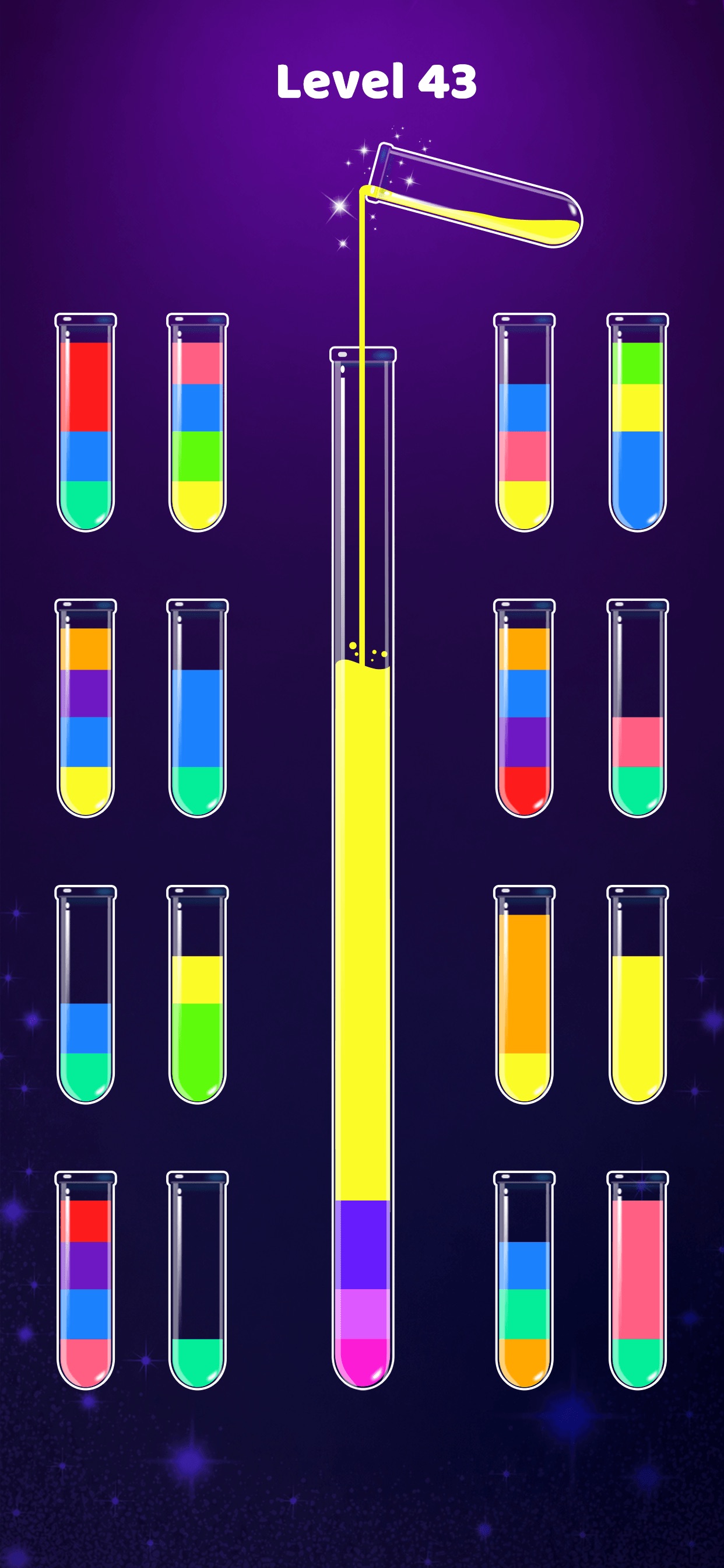 Captura de ecrã 1 da app SortPuz - Water Sort Puzzles