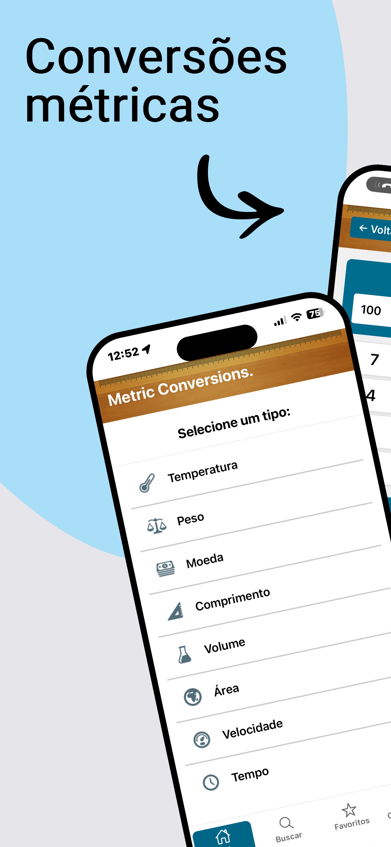 Captura de ecrã 1 da app Metric Conversions Premium