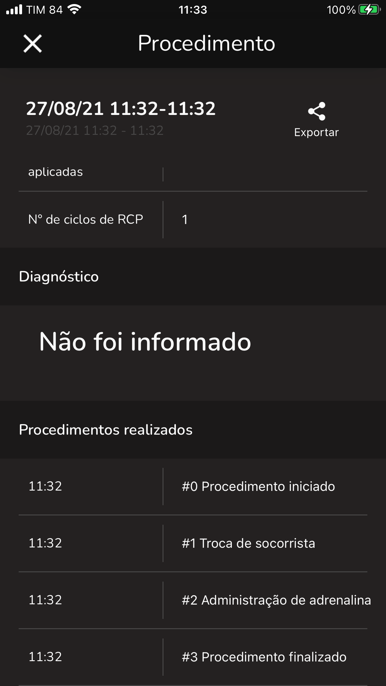 Captura de ecrã 3 da app Parada Cardíaca