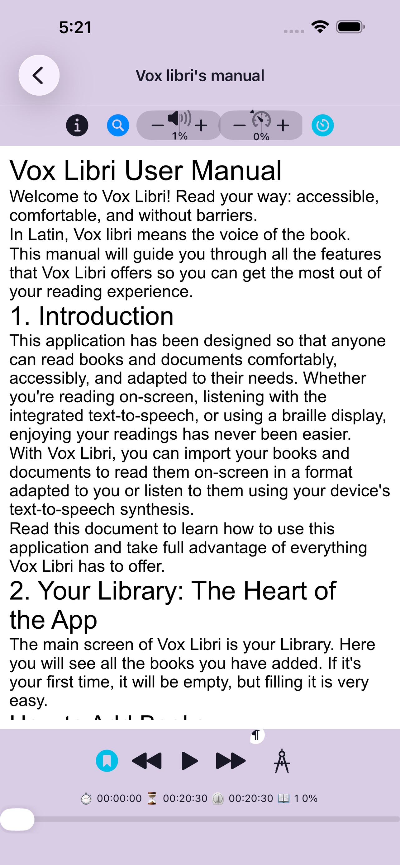 Captura de ecrã 2 da app Vox libri