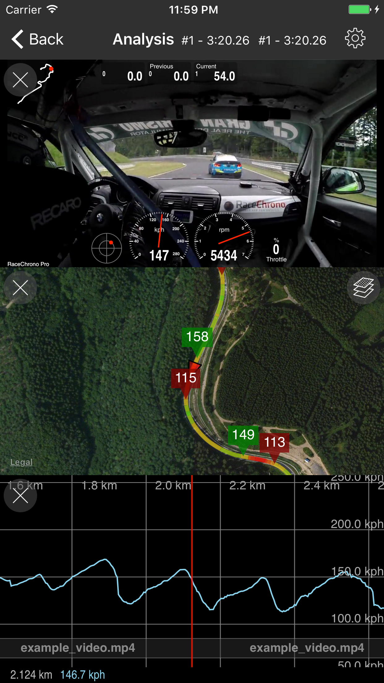 Captura de ecrã 3 da app RaceChrono Pro