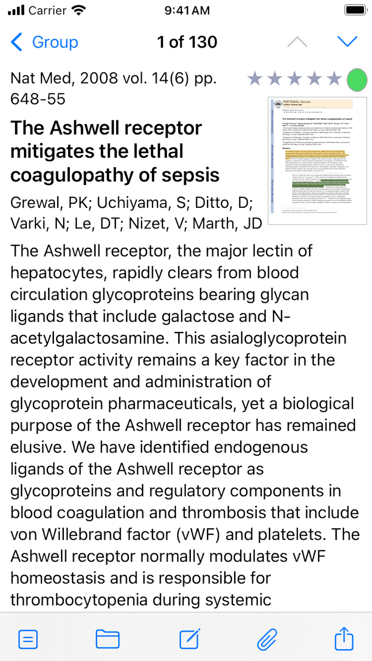 Captura de ecrã 3 da app PubMed On Tap