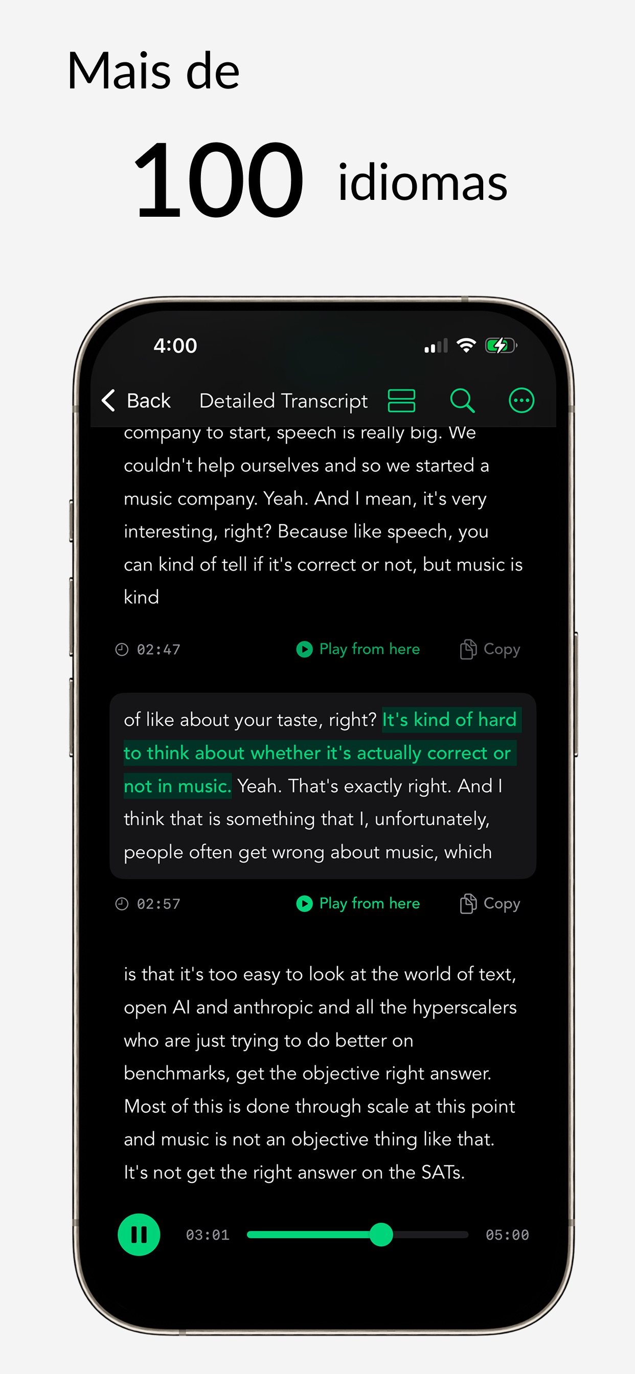 Captura de ecrã 3 da app Whisper Notes - Voz para Texto