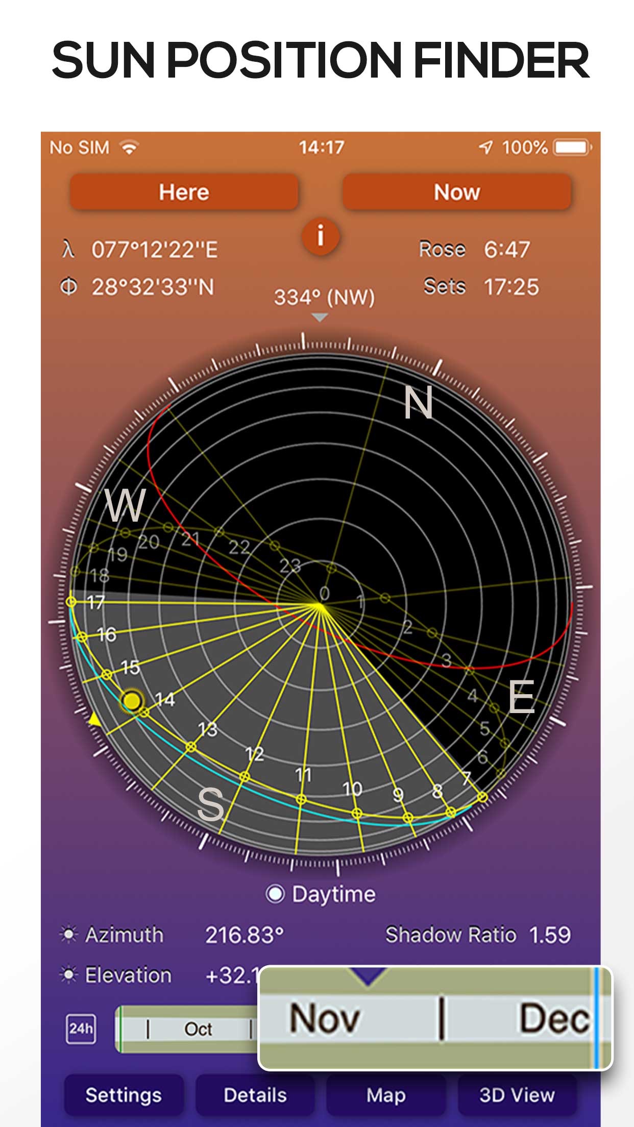Captura de ecrã 3 da app Sun Seeker - Tracker & Compass