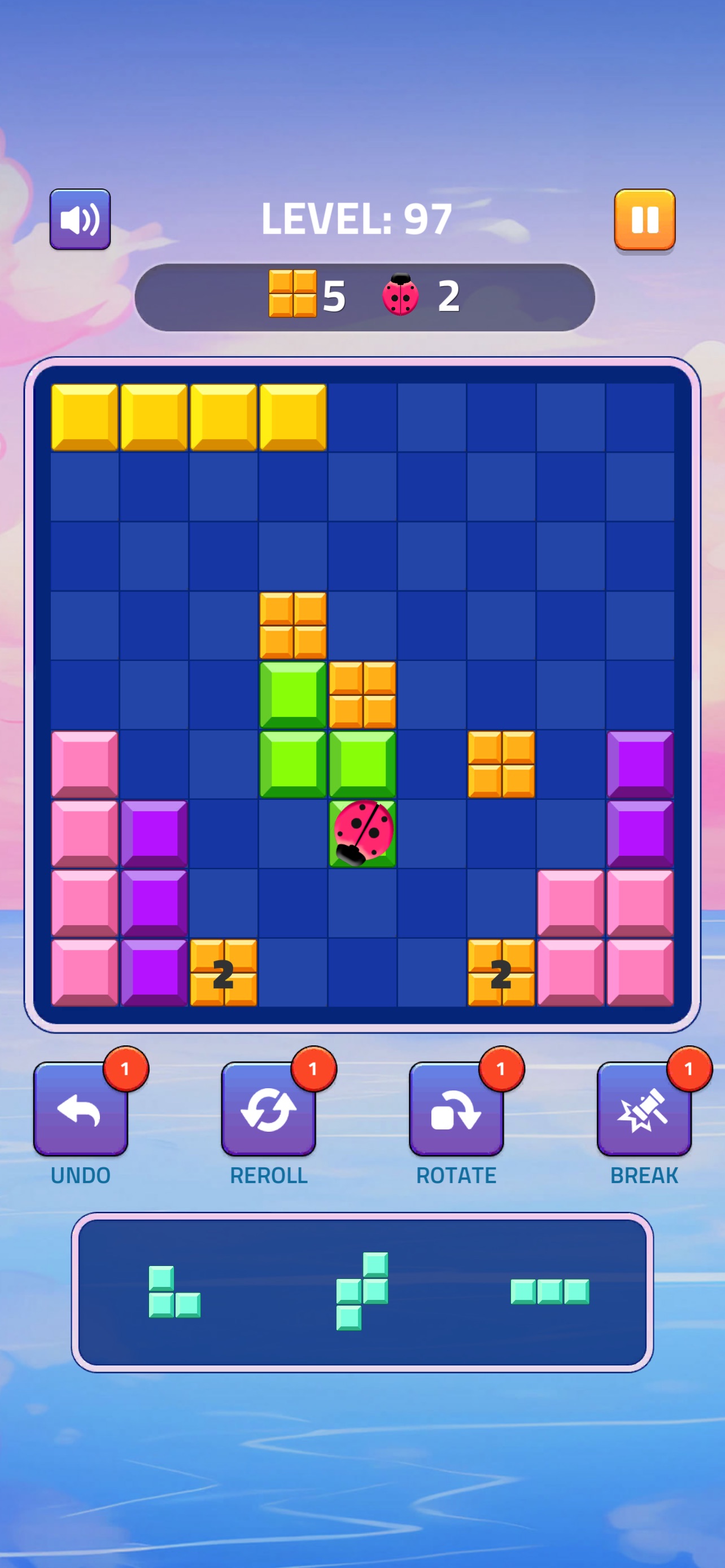 Captura de ecrã 2 da app Block Puzzle - Gems Adventure