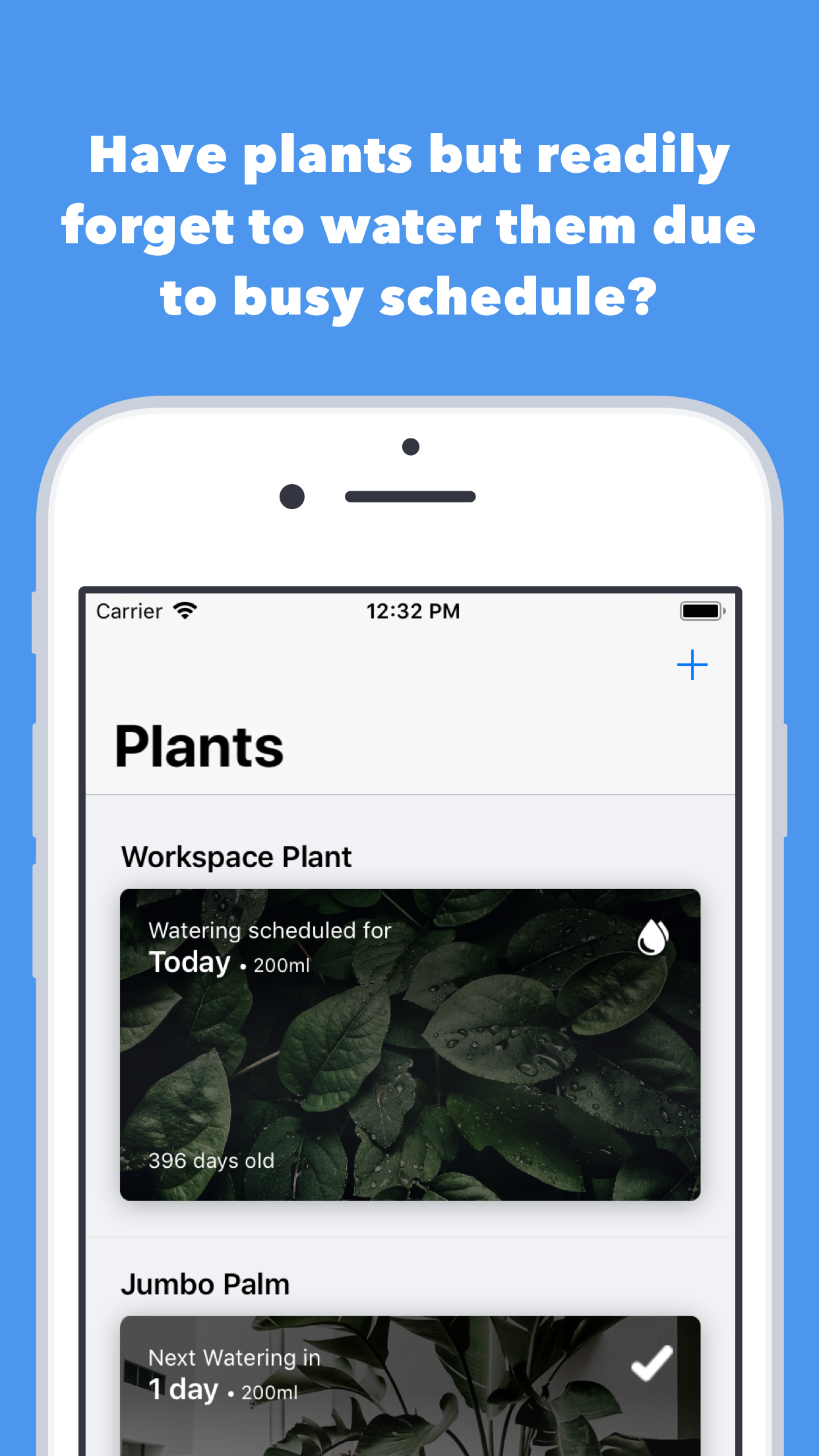 Captura de ecrã 1 da app Water My Plant: Reminder app