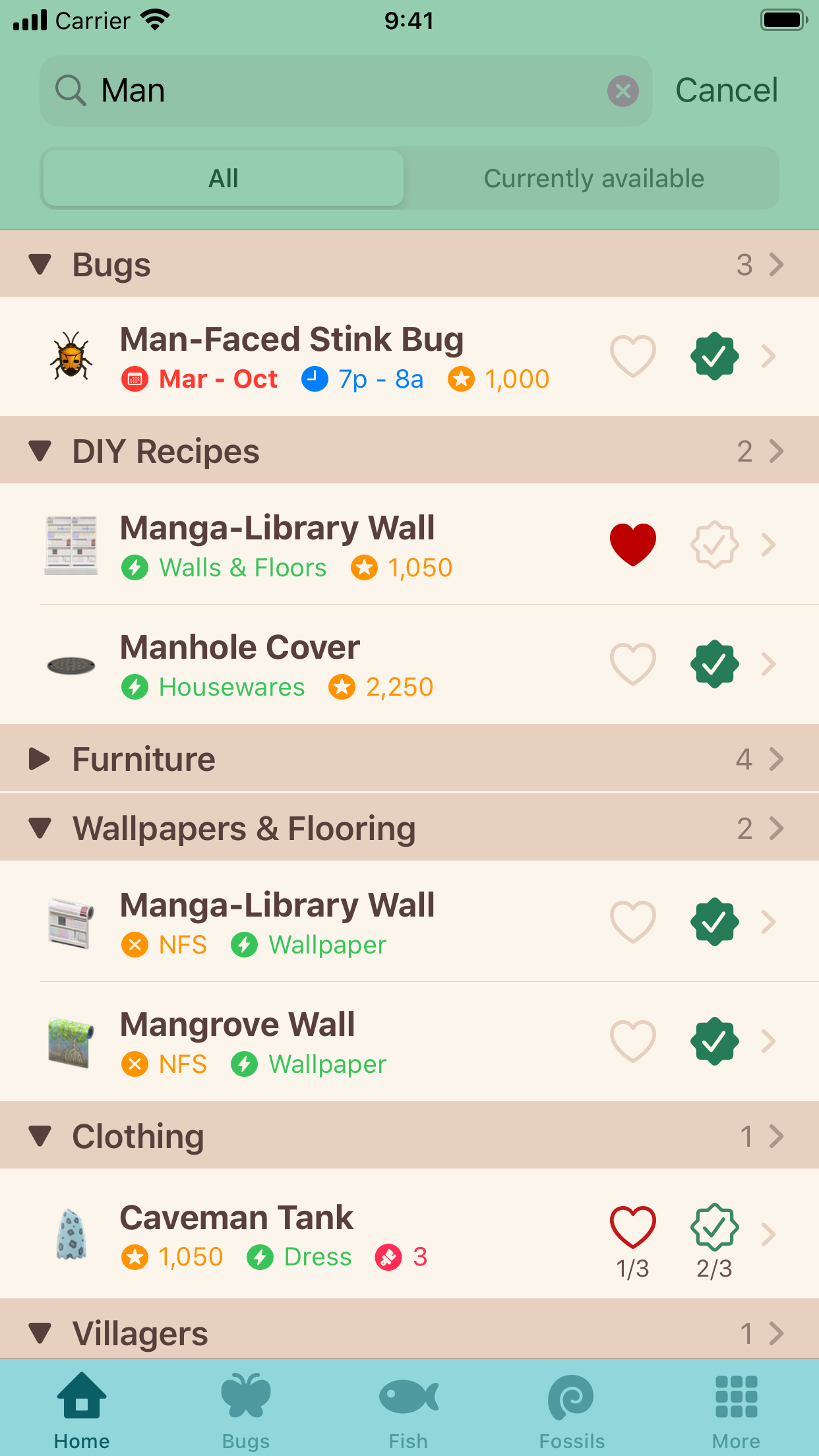 Captura de ecrã 4 da app ACNH Travel Guide