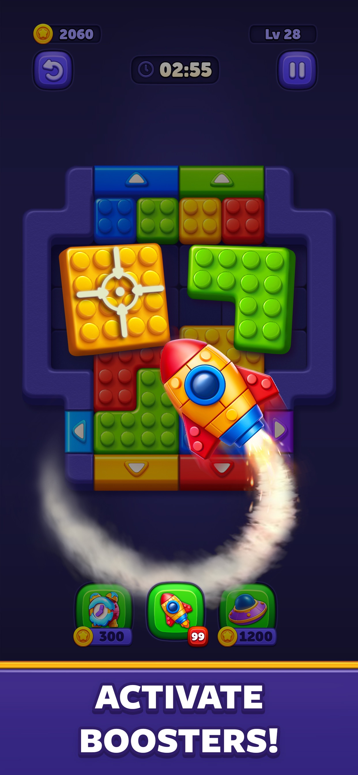 Captura de ecrã 3 da app Block Out! - Color Sort Puzzle