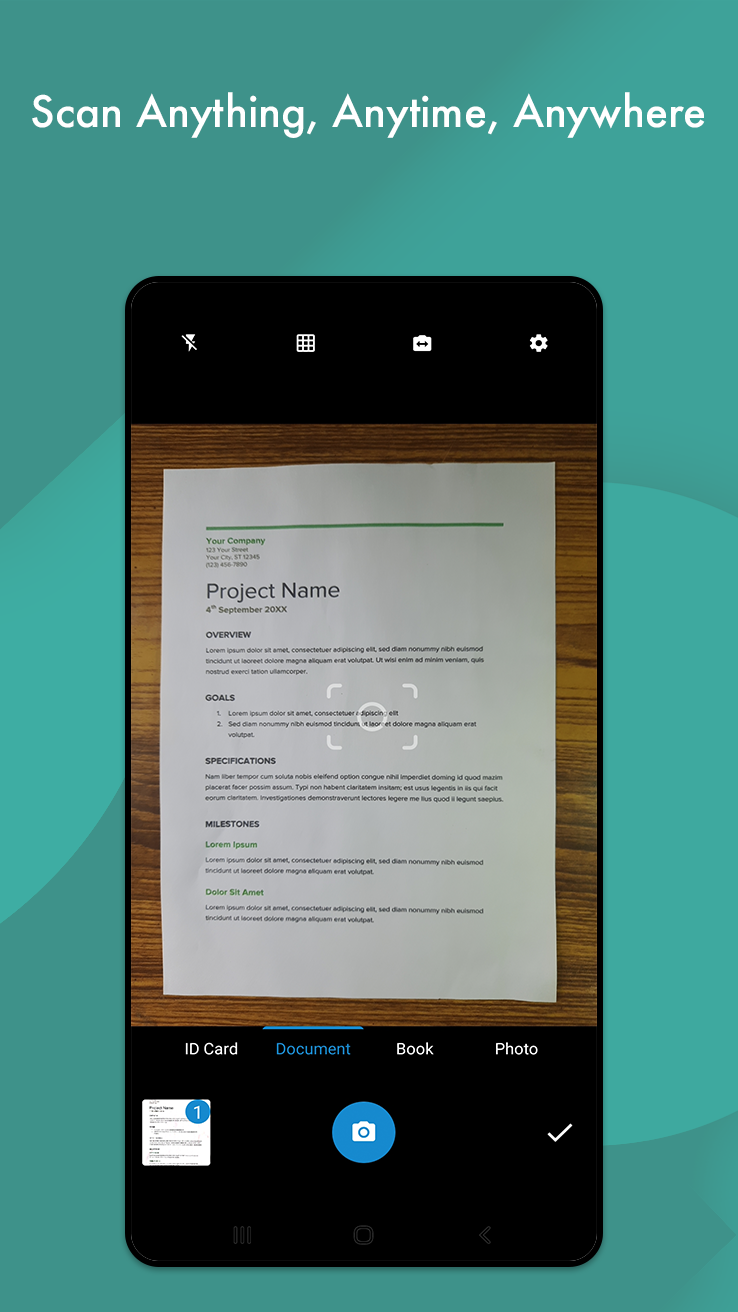 Captura de ecrã 1 da app Document Scanner - PDF Creator