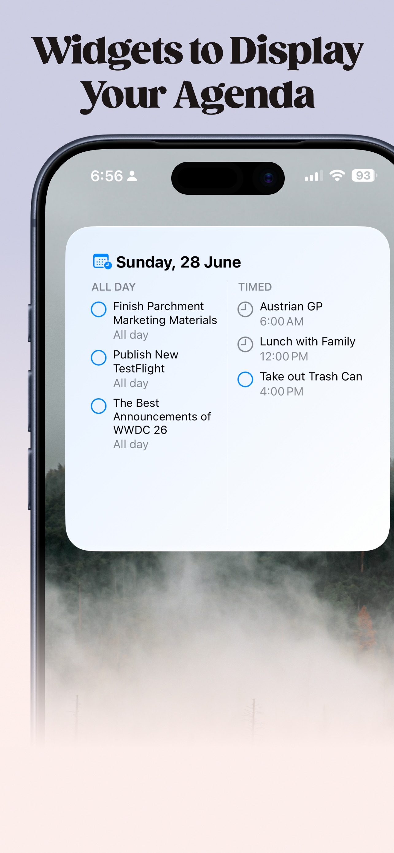 Captura de ecrã 2 da app Parchment: Agenda & Daily Note