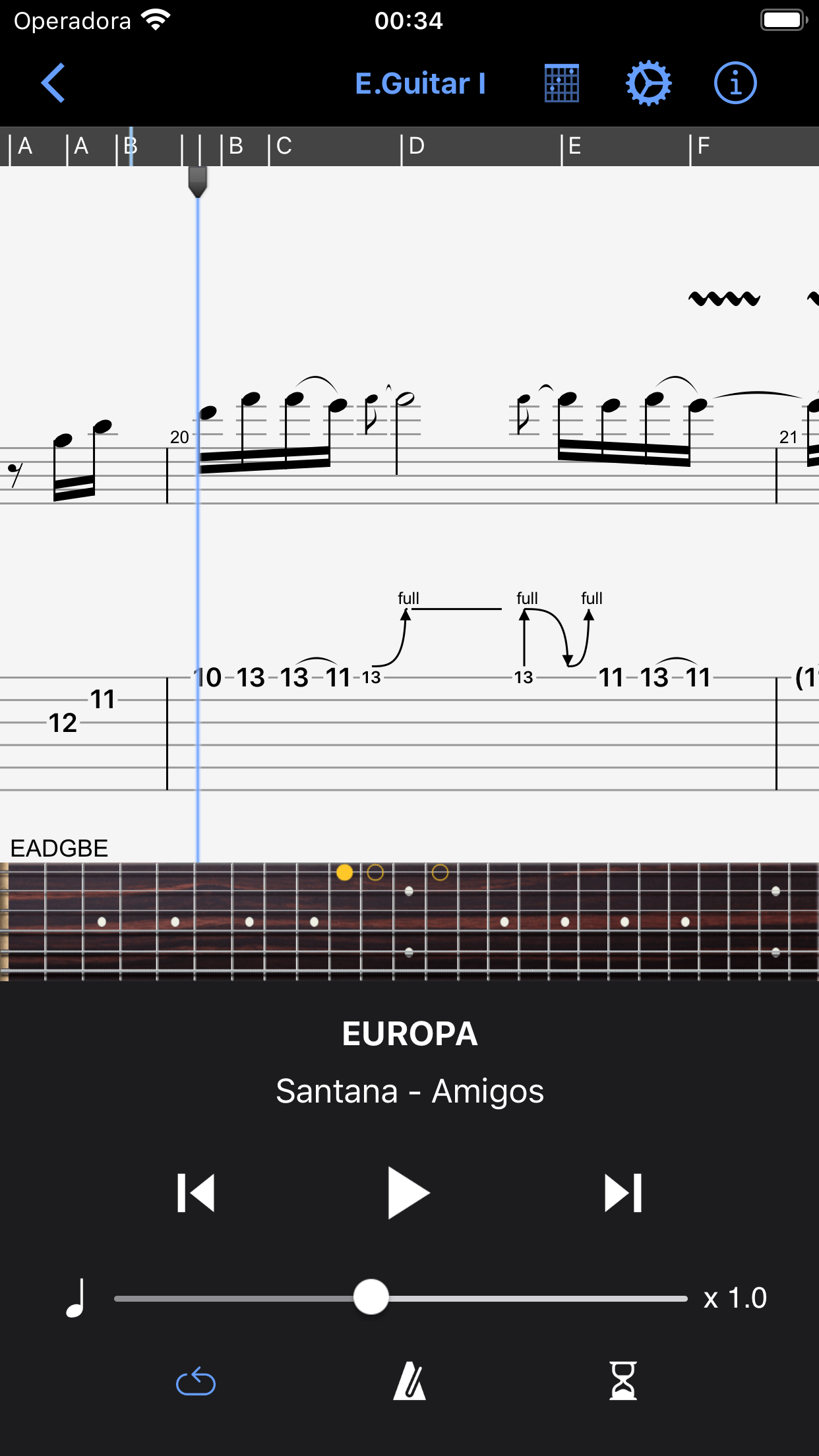 Captura de ecrã 2 da app Guitar Pro