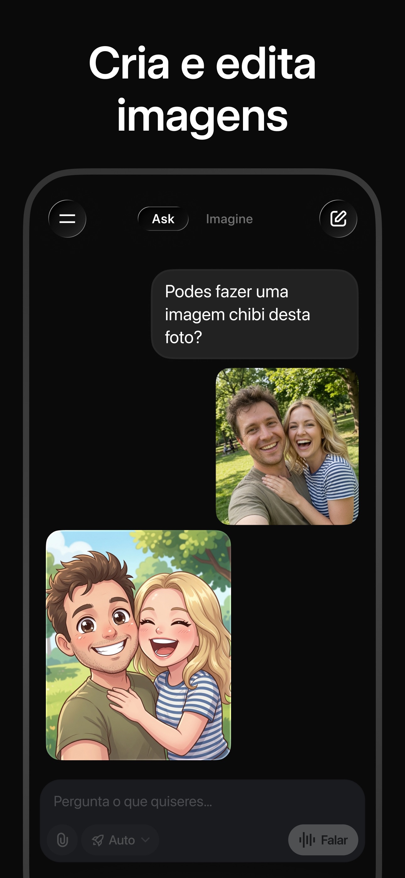 Captura de ecrã 1 da app Grok - Assistente de IA