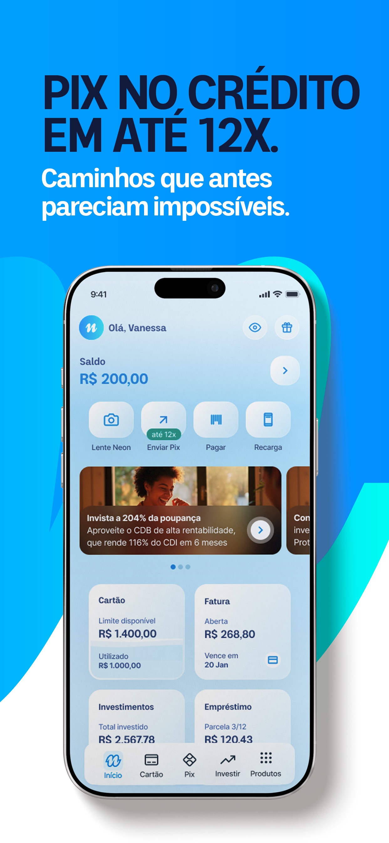 Captura de ecrã 3 da app Neon: cartão de crédito