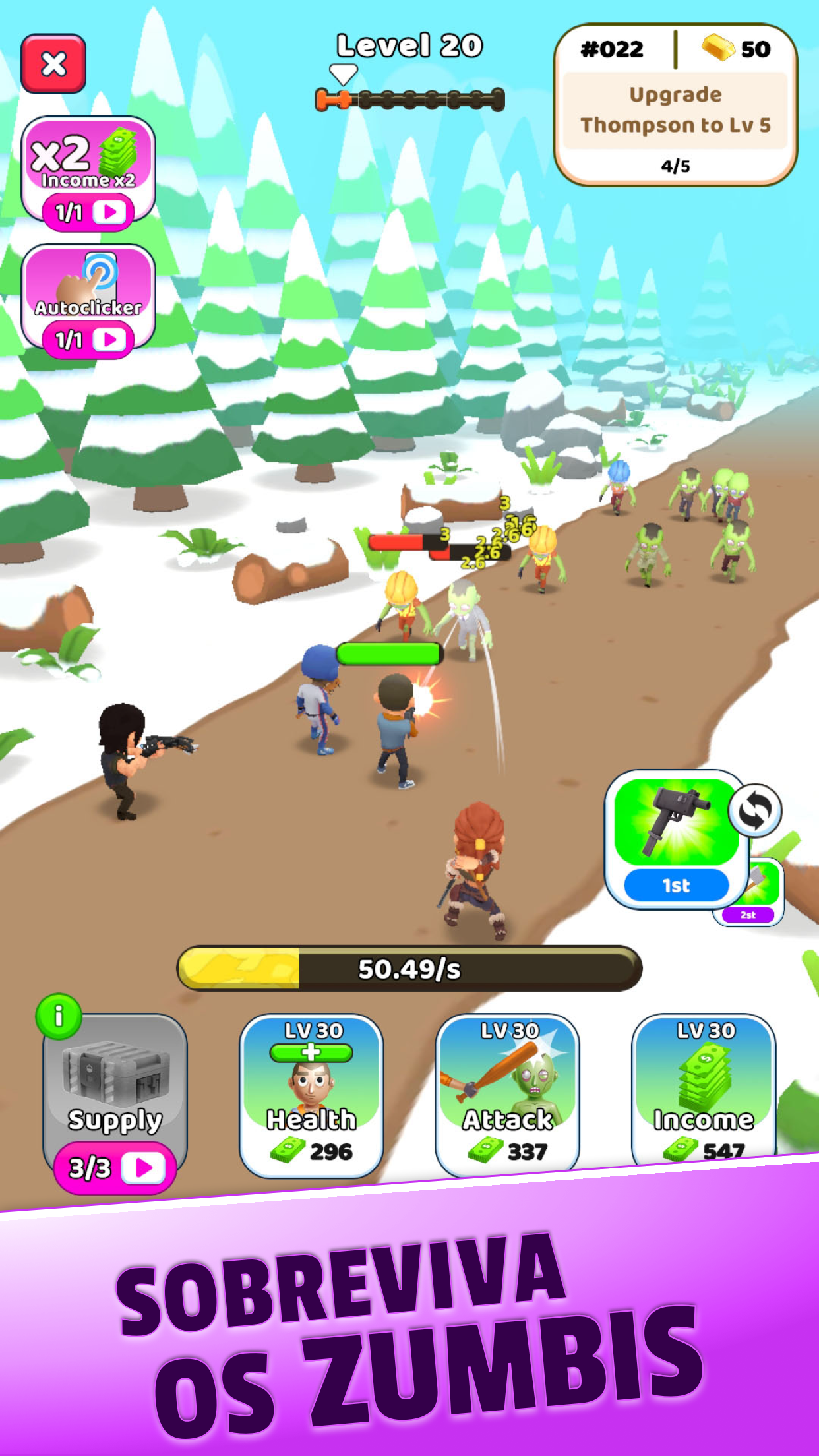 Captura de ecrã 4 da app Survivor Idle Run: Zombie RPG