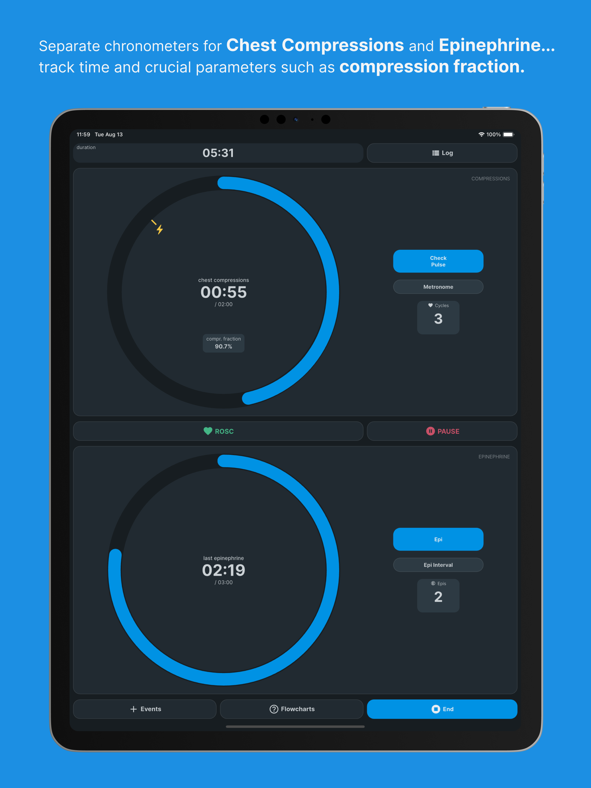 Captura de ecrã 1 da app Código Azul - RCP & ACLS