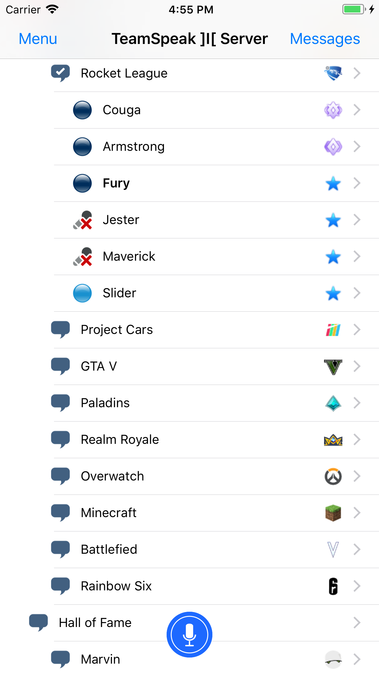 Captura de ecrã 2 da app TeamSpeak 3