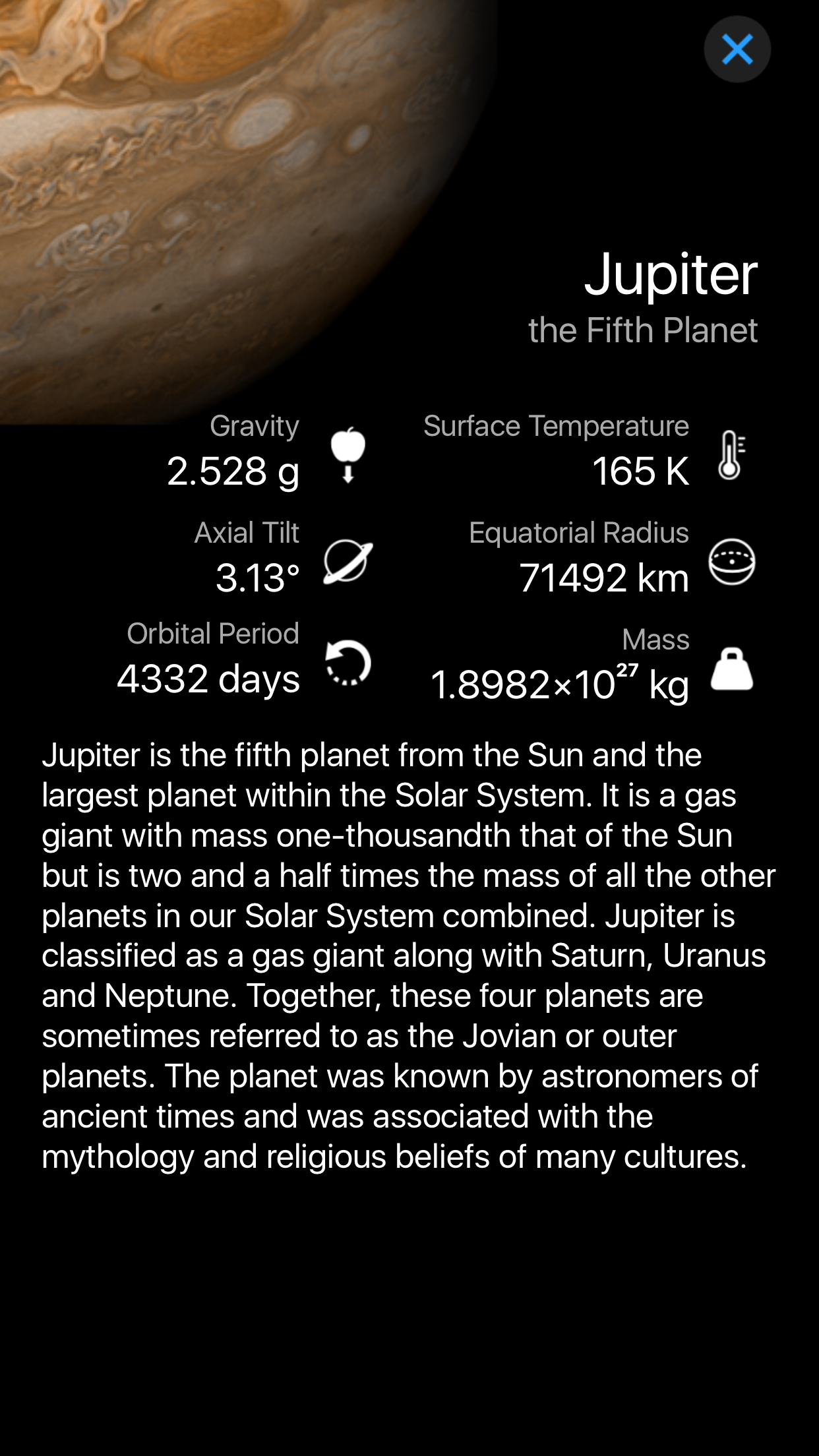 Captura de ecrã 2 da app Starlight®: Mapa do Céu
