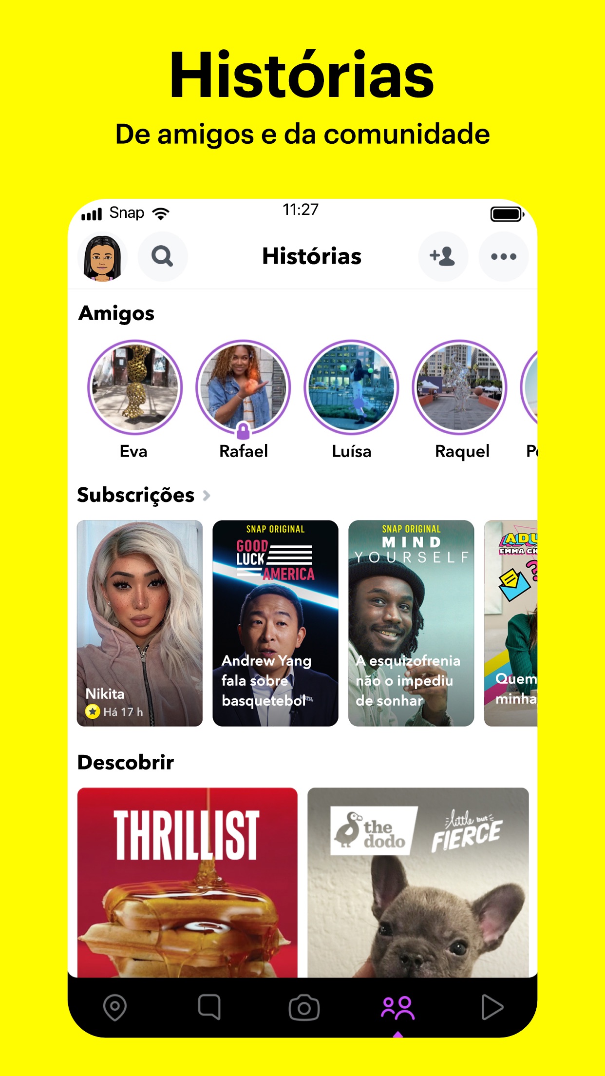 Captura de ecrã 4 da app Snapchat: conversa com amigos