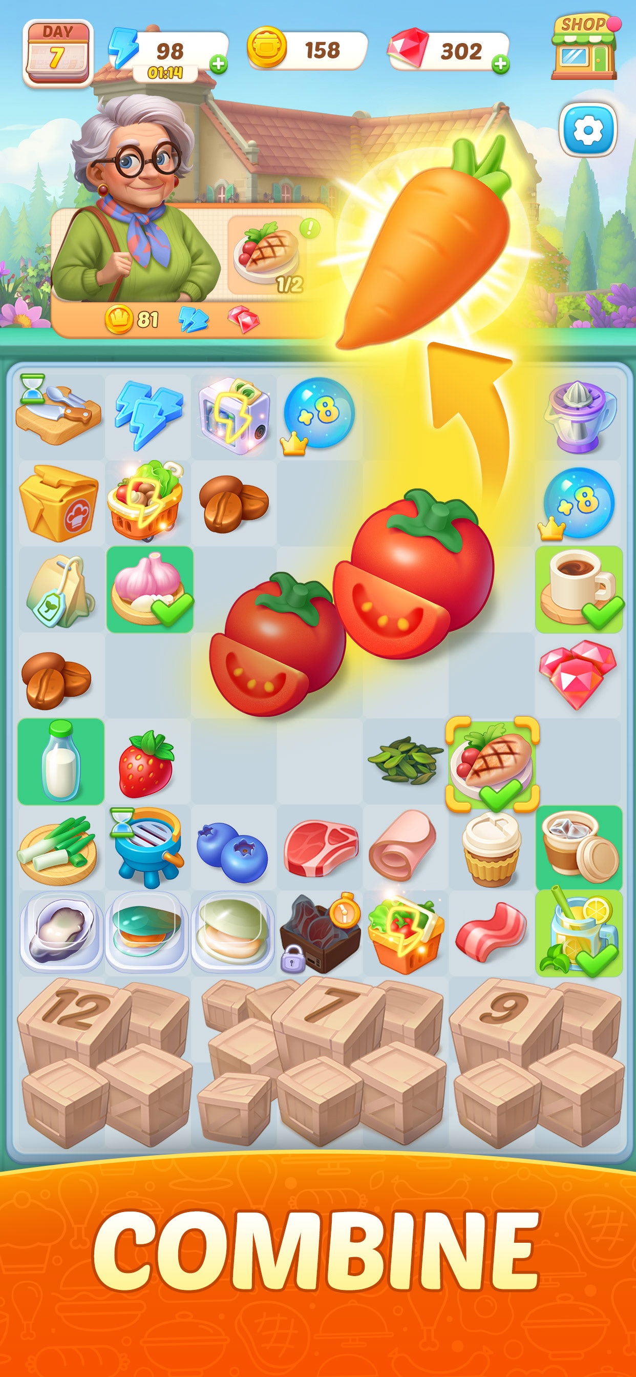 Captura de ecrã 1 da app Flambé®: Merge and Cook