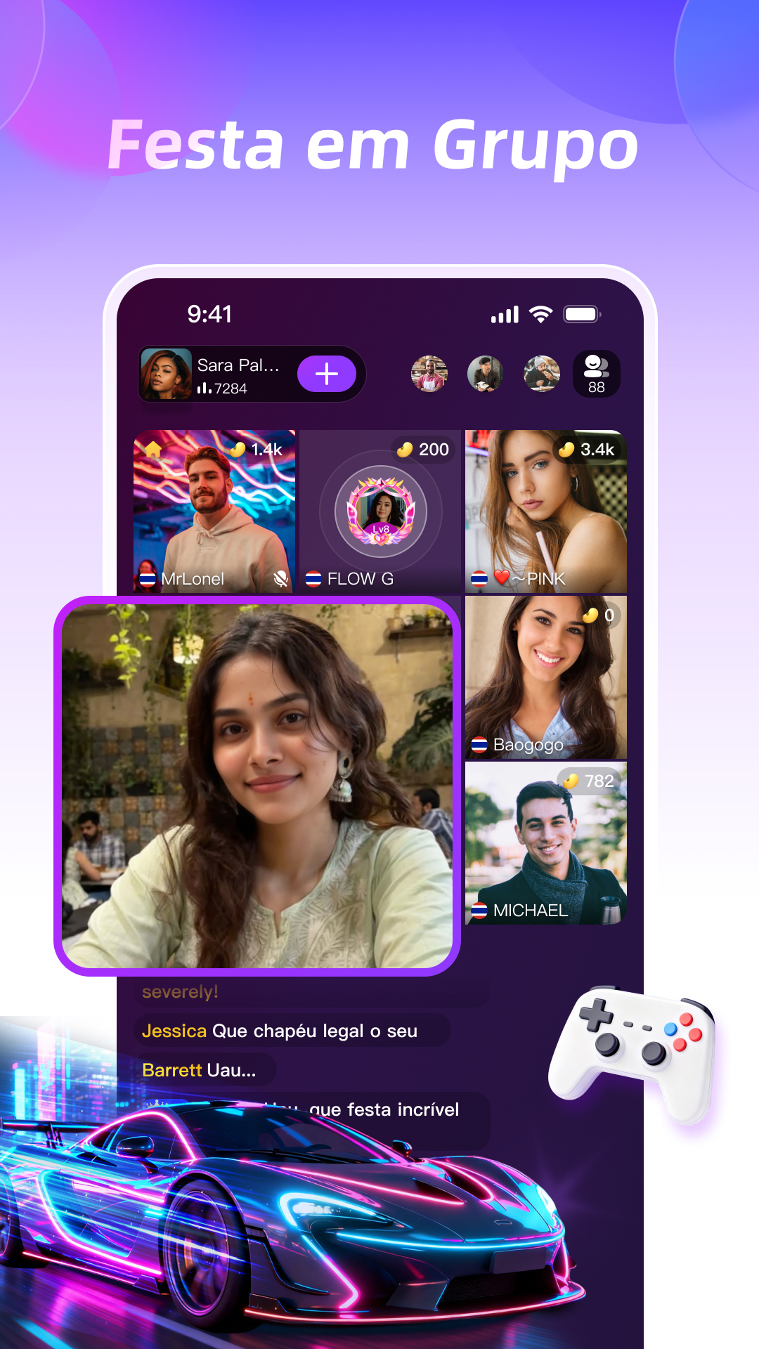 Captura de ecrã 3 da app ChillChat: Chat ao Vivo & Jogo