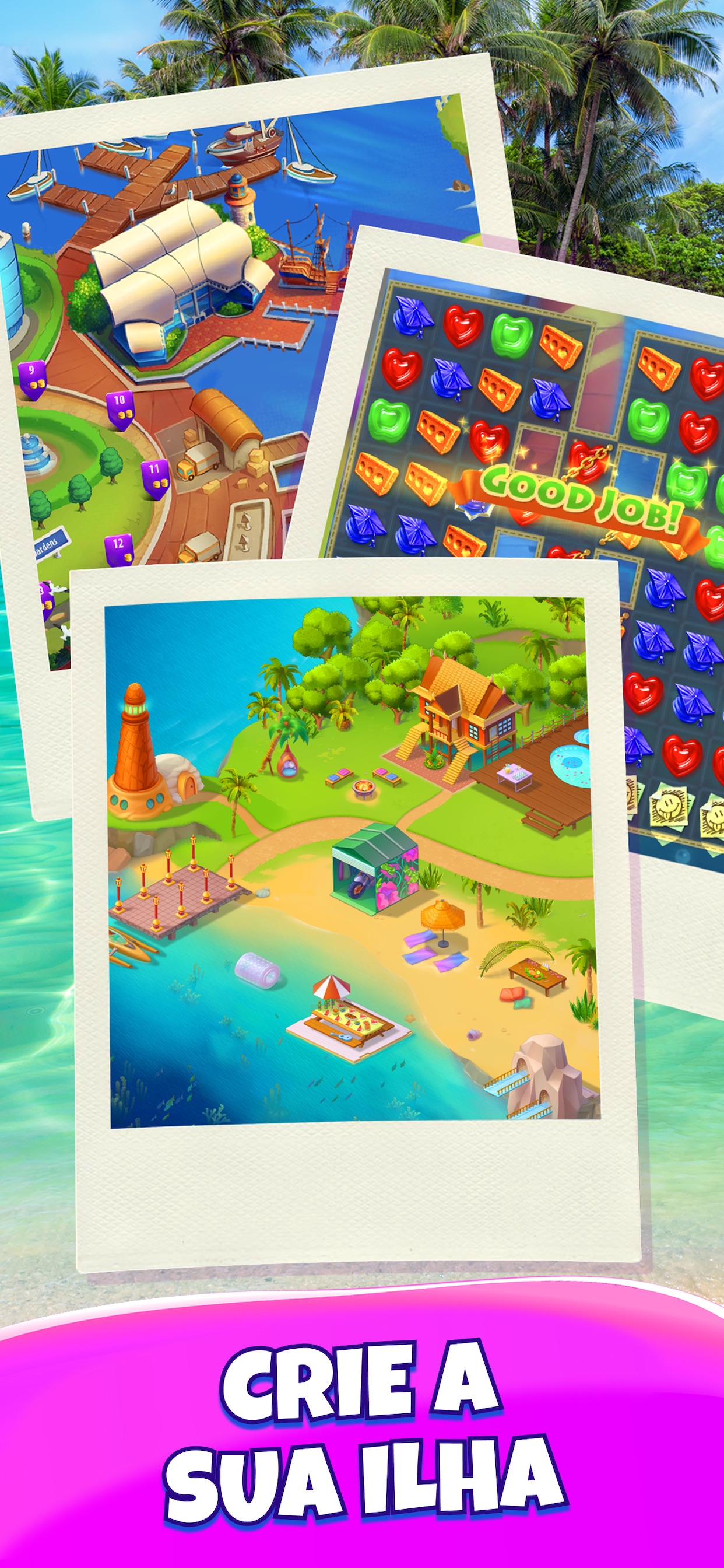 Captura de ecrã 4 da app Gummy Drop! Combine e restaure