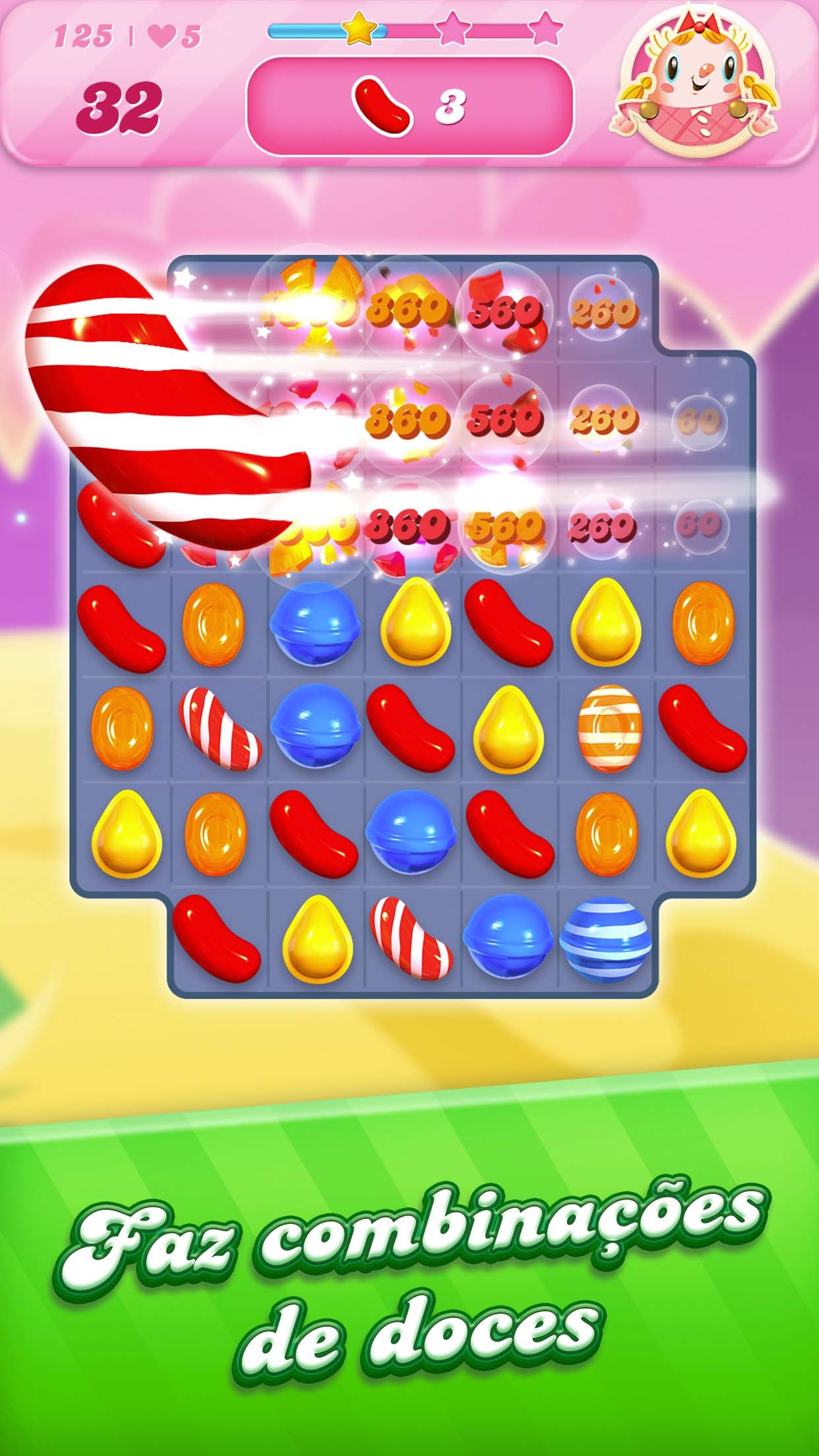 Captura de ecrã 3 da app Candy Crush Saga