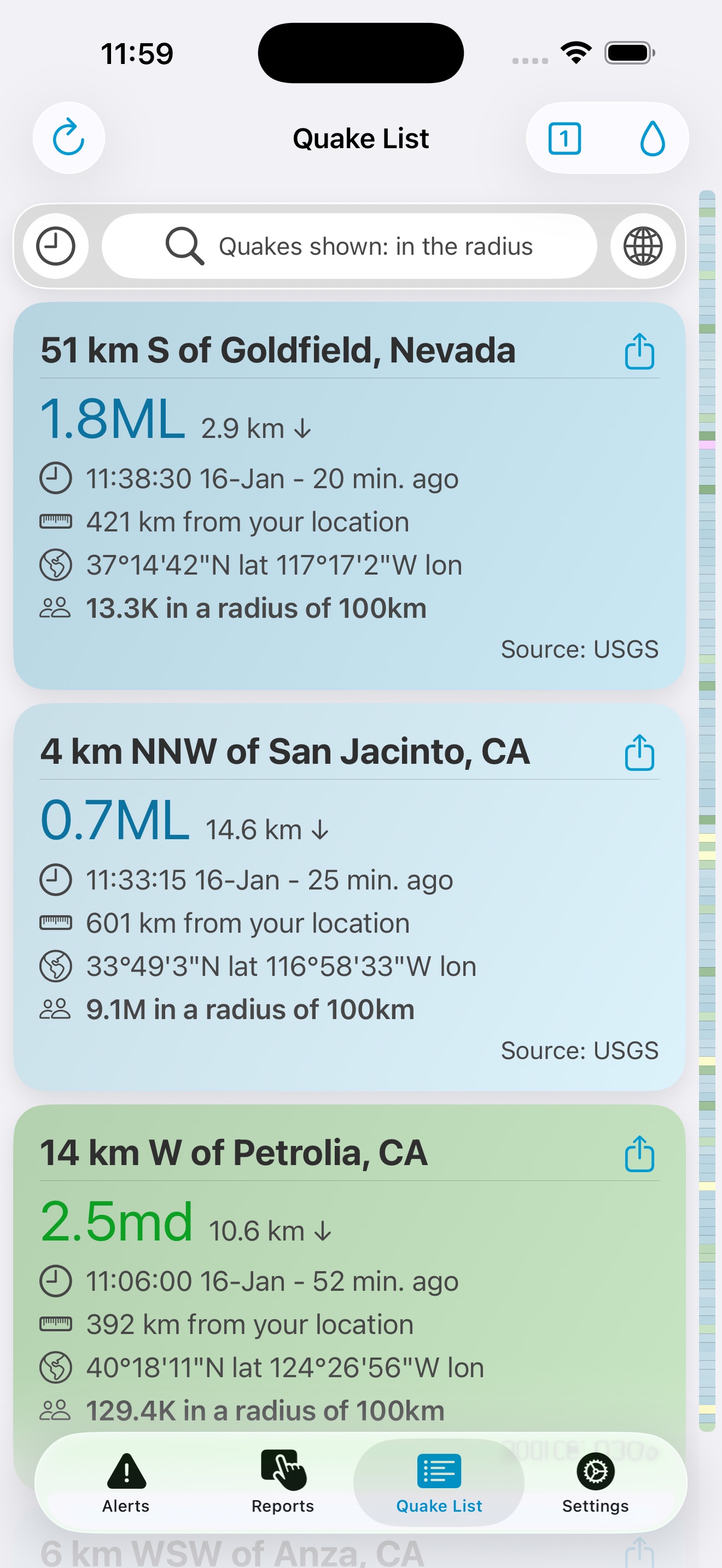 Earthquake Network screenshot 4