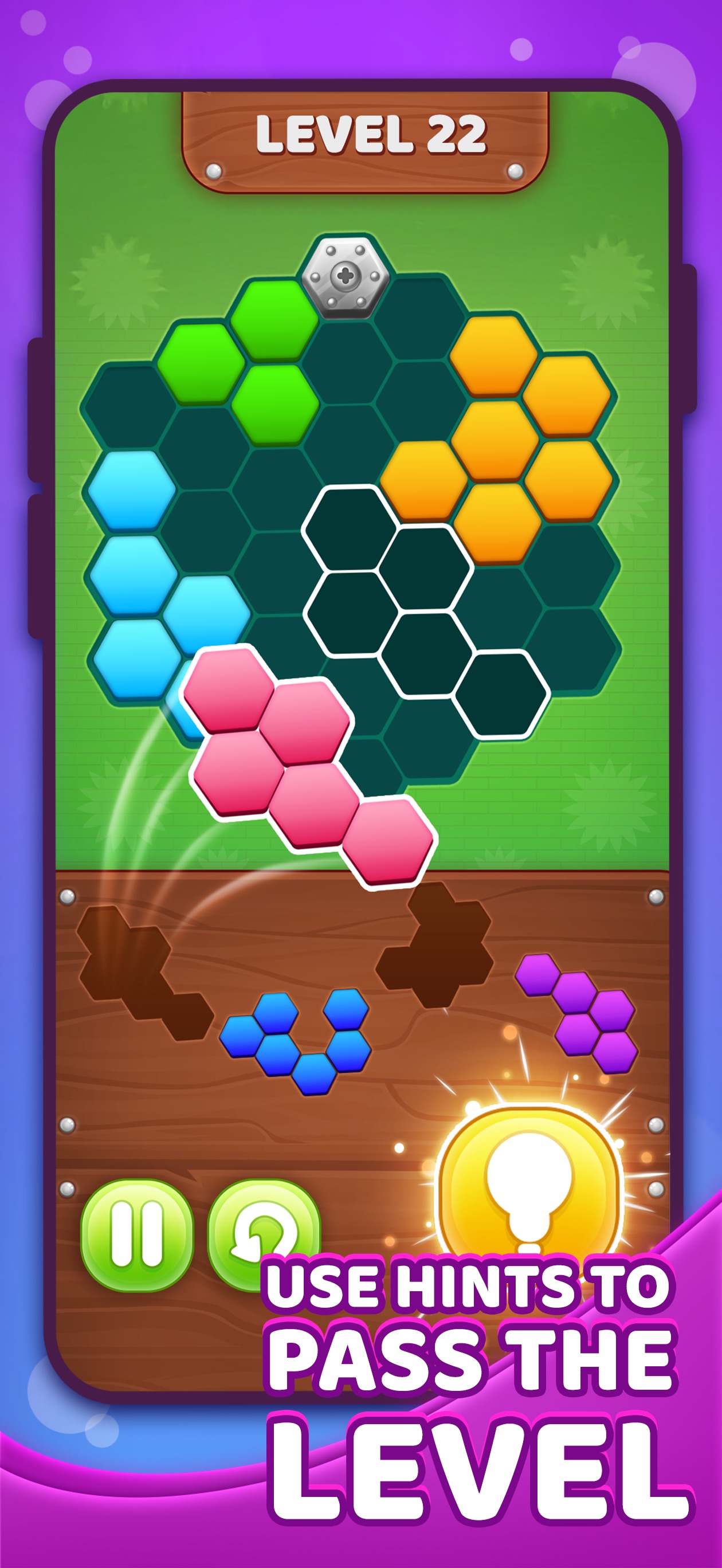 Captura de ecrã 2 da app Hex Match: Block Puzzle