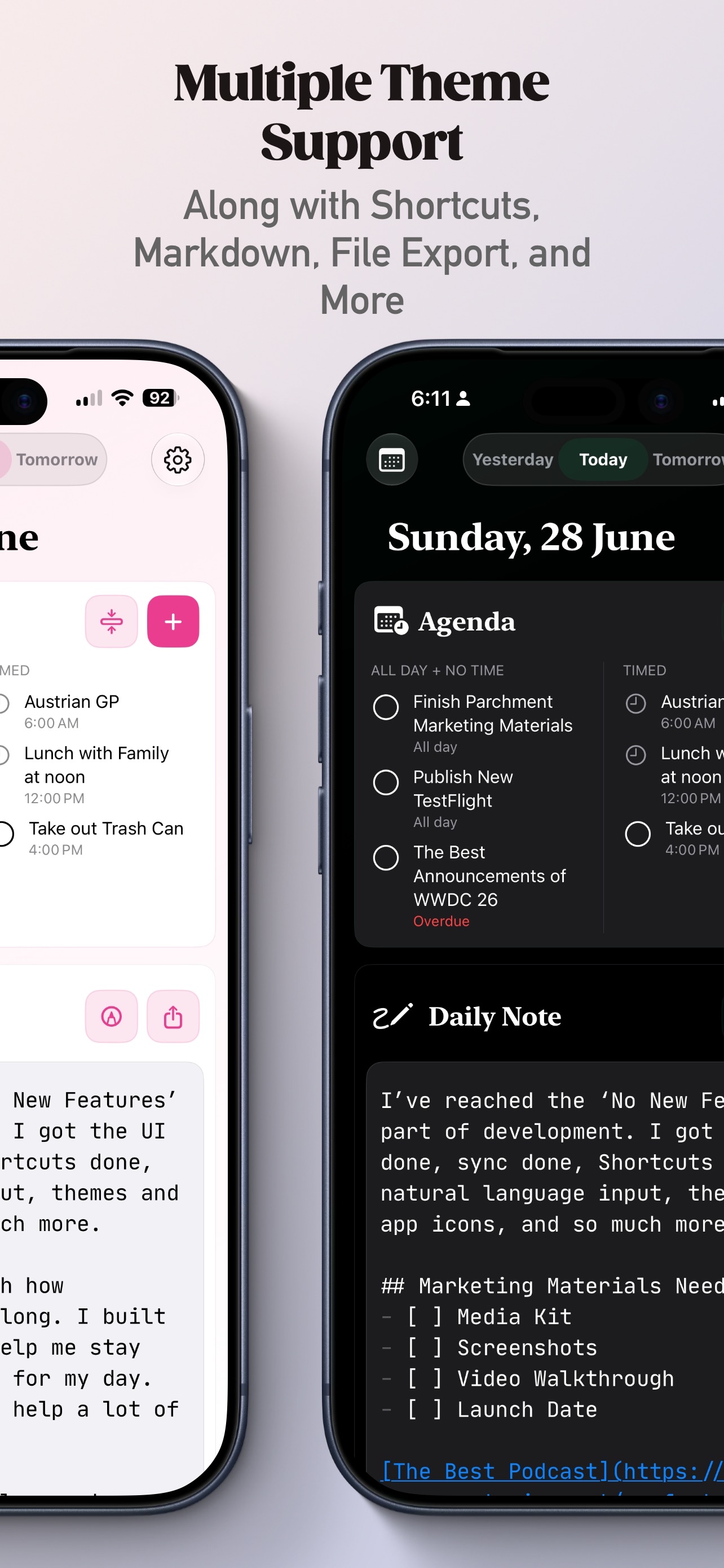 Captura de ecrã 4 da app Parchment: Agenda & Daily Note