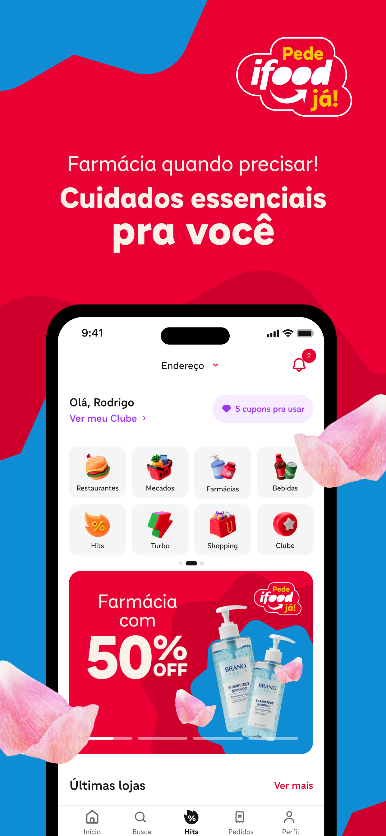Captura de ecrã 4 da app iFood comida e mercado em casa