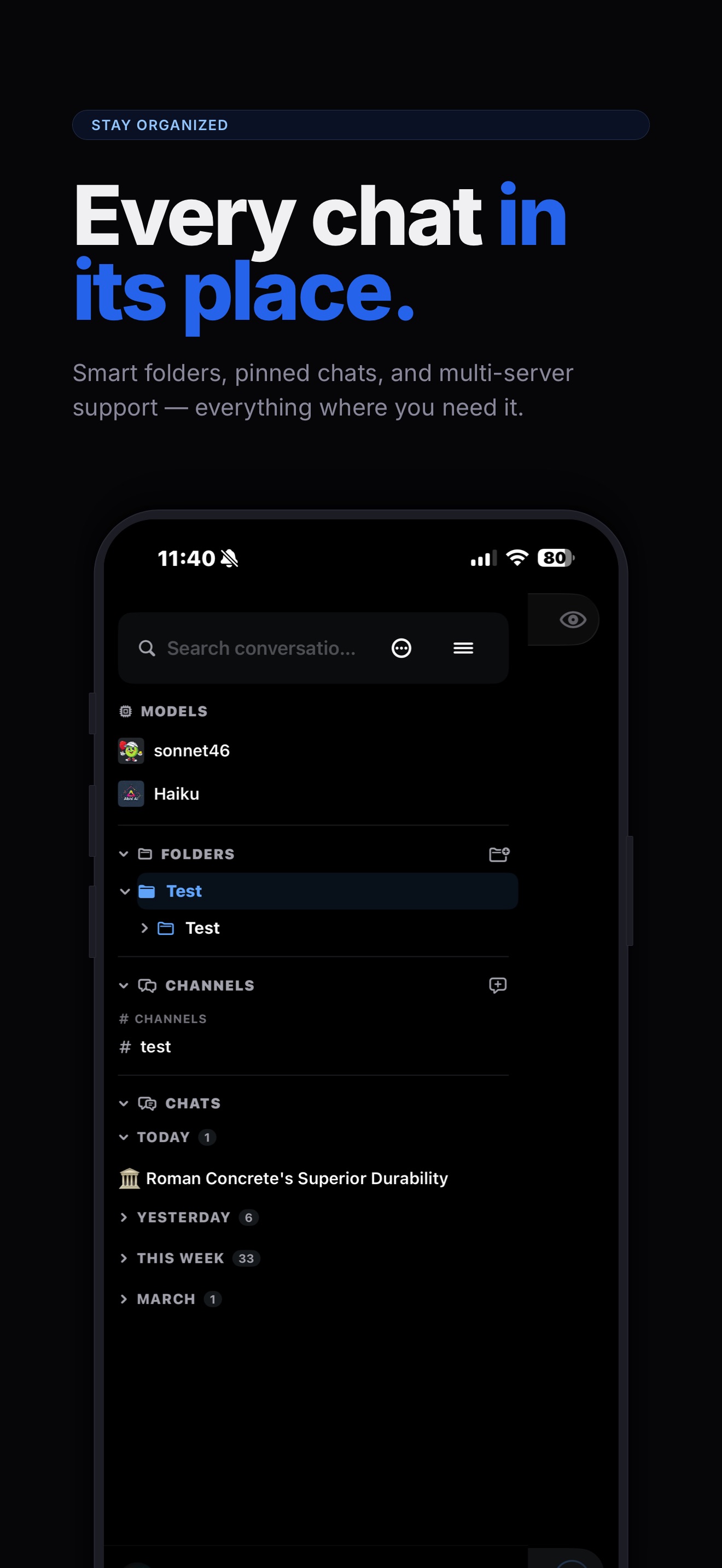 Captura de ecrã 4 da app Open Relay - Open WebUI Client