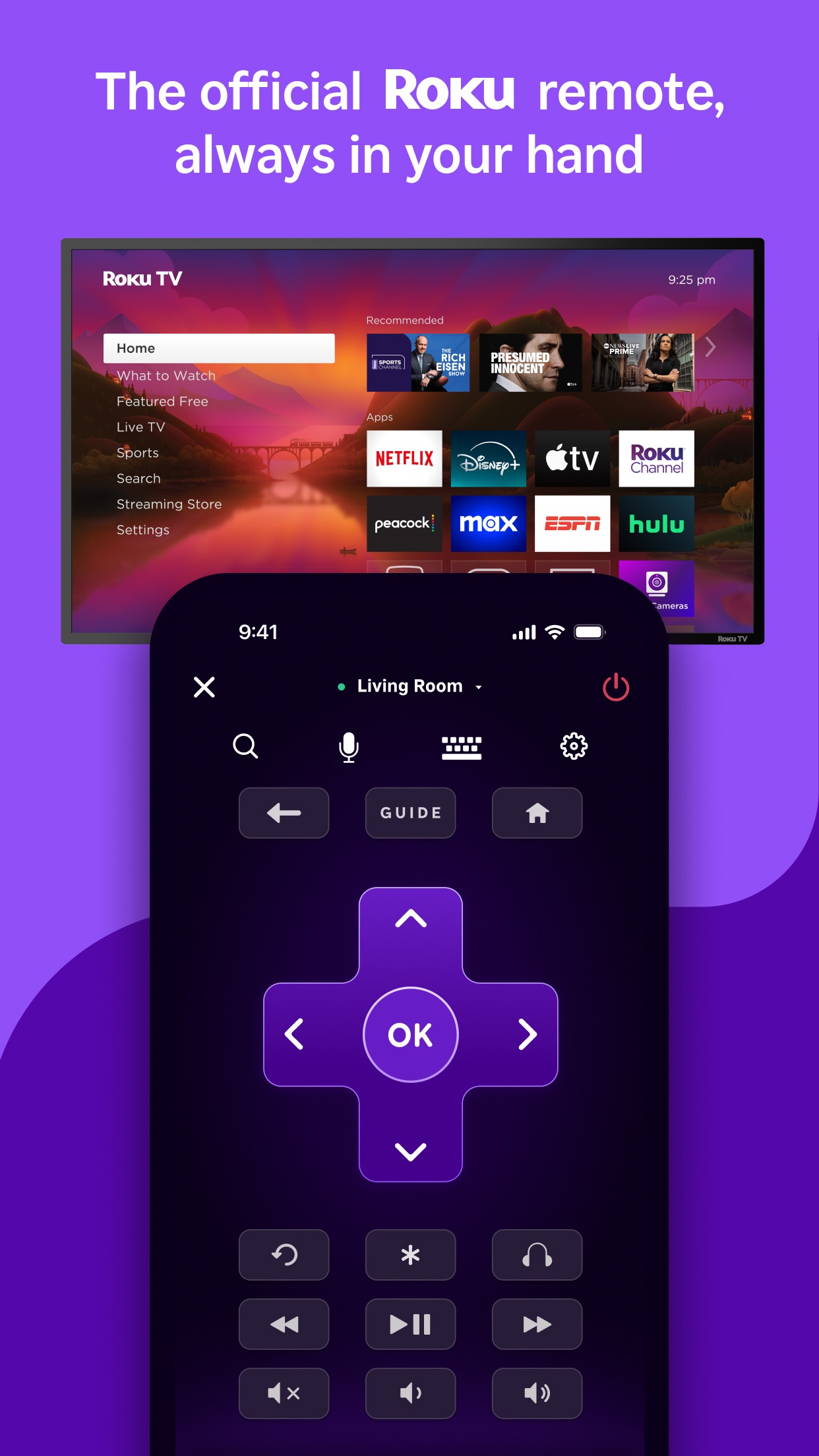 Captura de ecrã 1 da app The Roku App (Official)