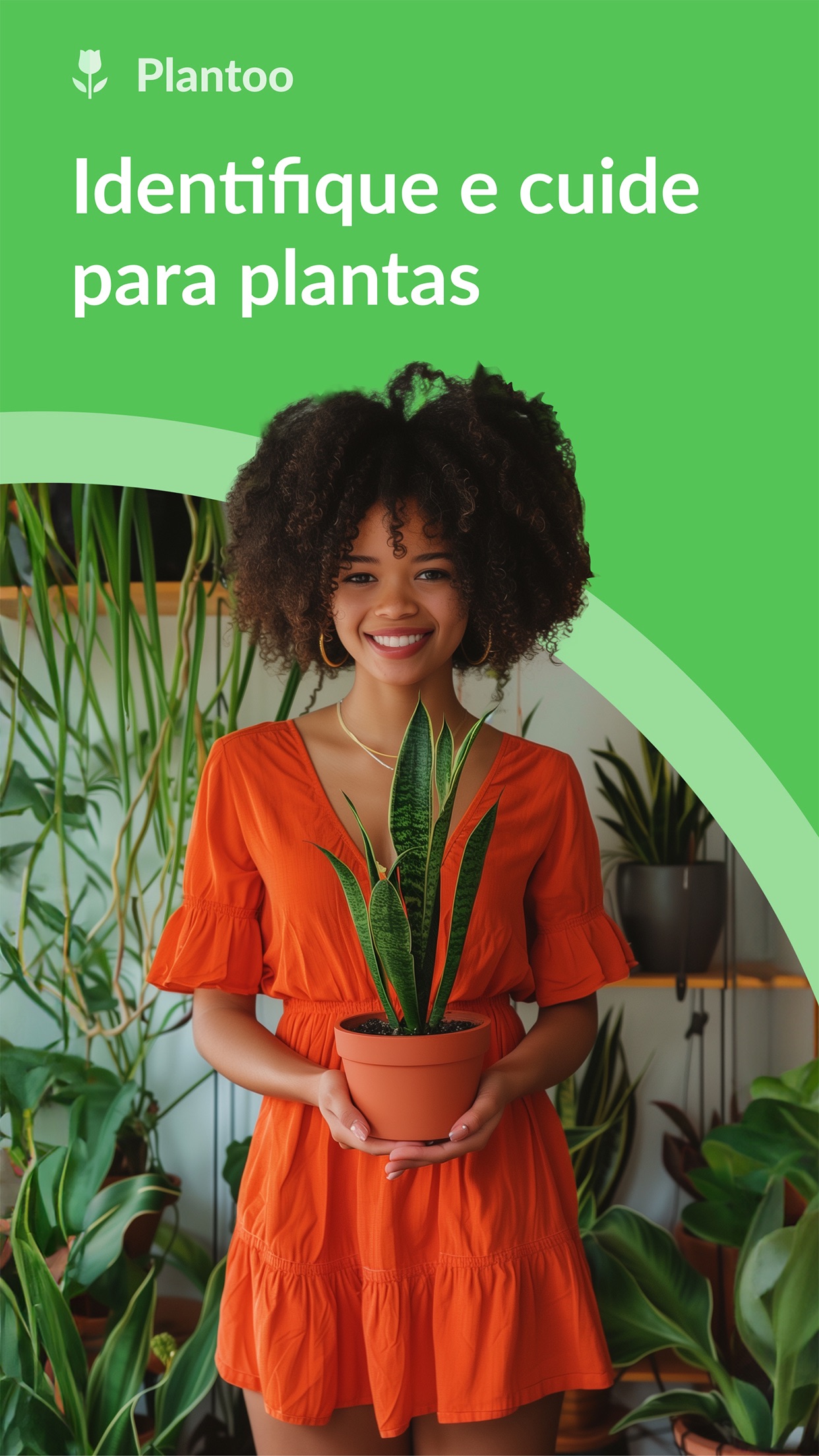 Captura de ecrã 1 da app Plantoo: Cuidado & Plantas ID
