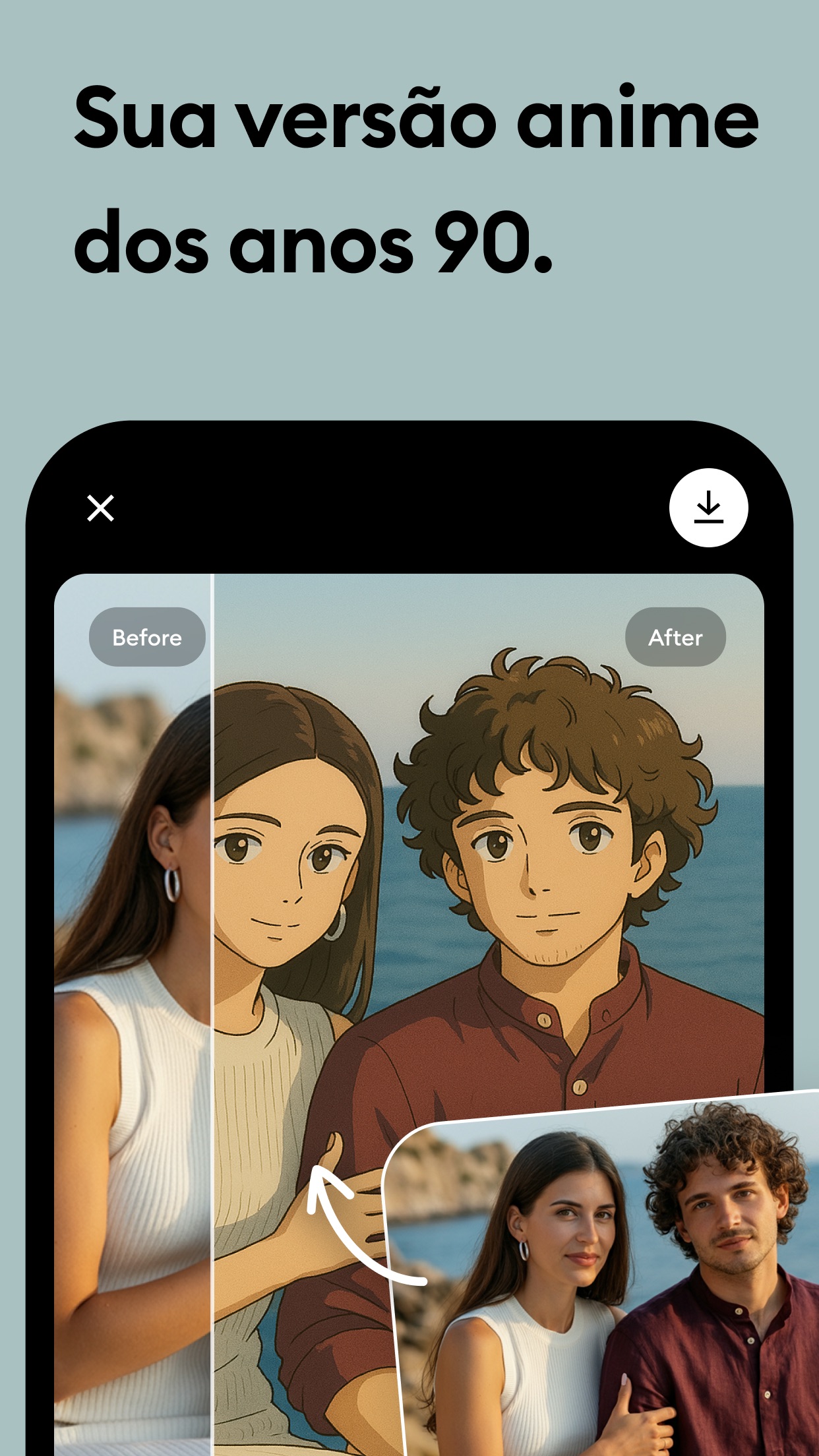 Captura de ecrã 2 da app Remini - Realçador de Fotos IA