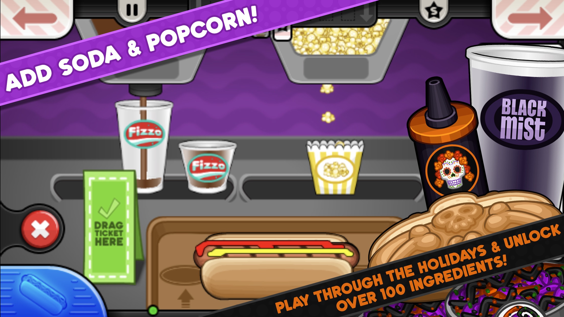 Captura de ecrã 4 da app Papa's Hot Doggeria To Go!