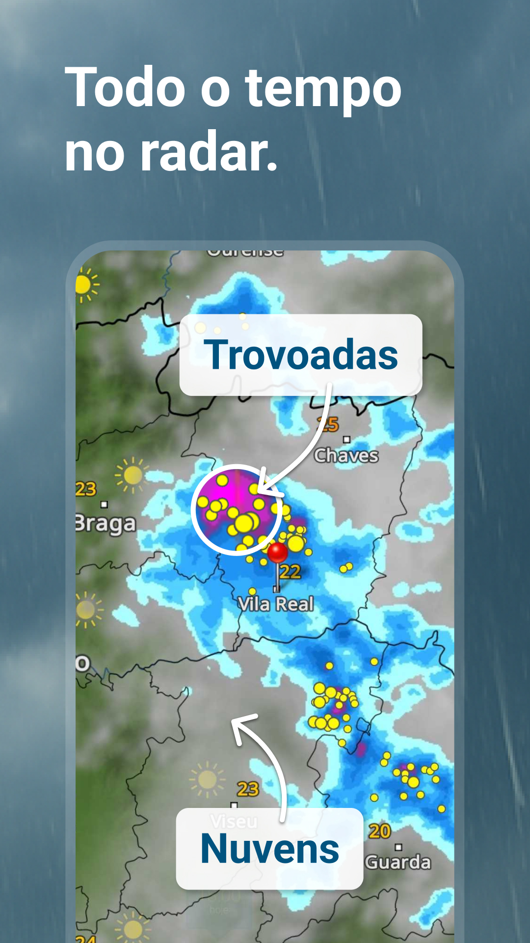 Captura de ecrã 2 da app Tempo & Radar - Meteorologia
