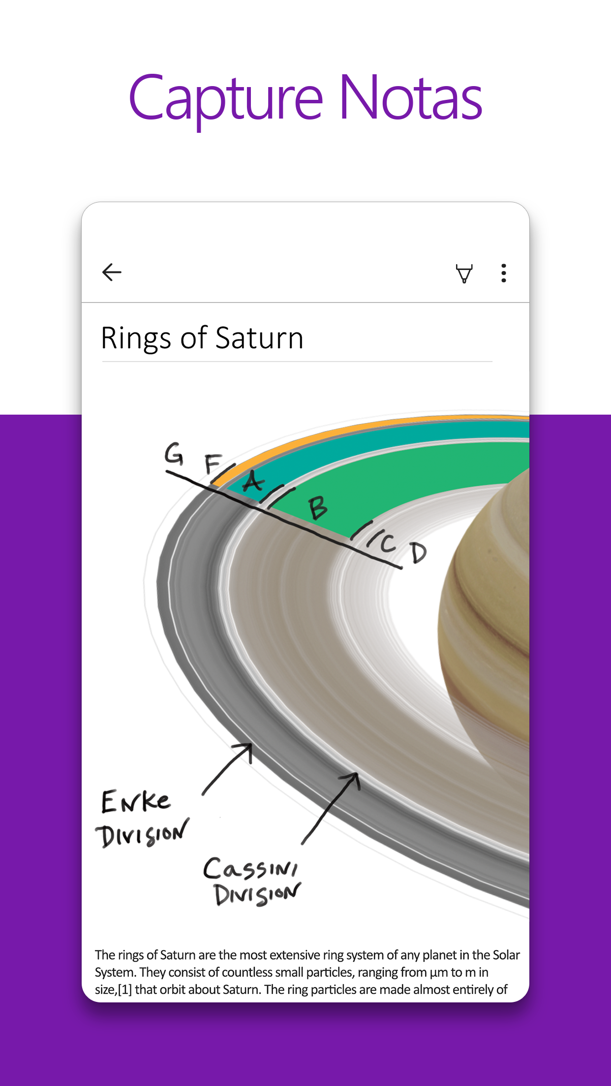 Captura de ecrã 1 da app Microsoft OneNote: Save Notes