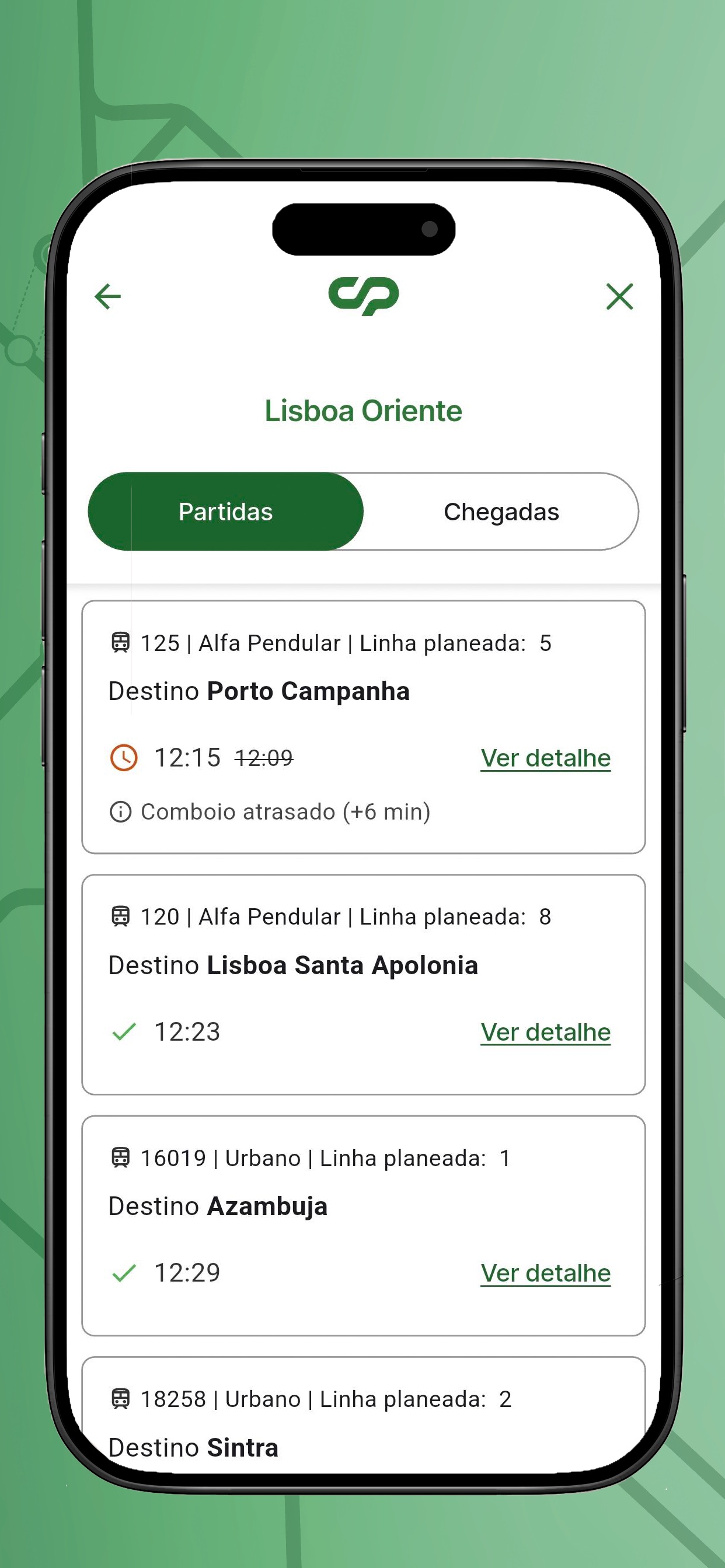 Captura de ecrã 4 da app Comboios de Portugal
