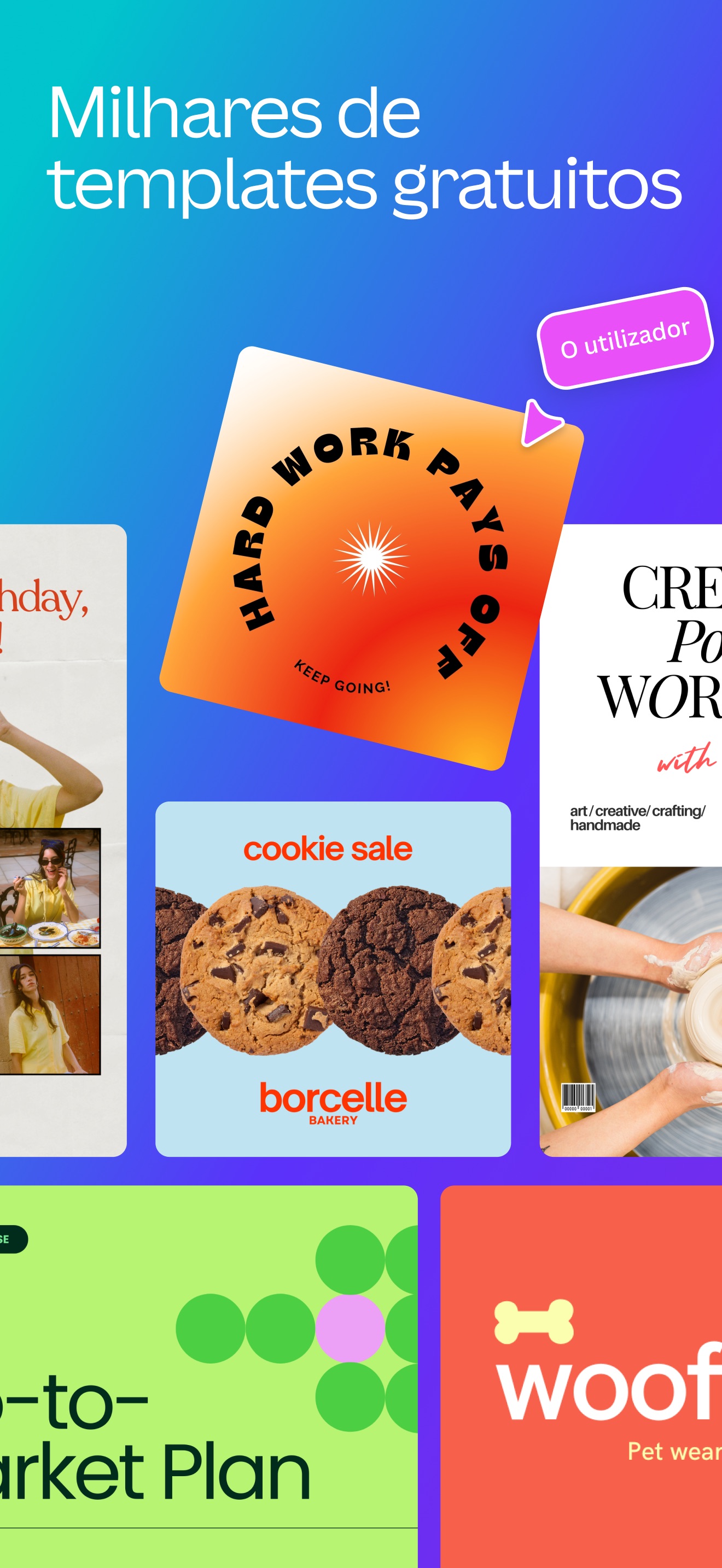 Captura de ecrã 2 da app Canva: AI Editor Foto Vídeo