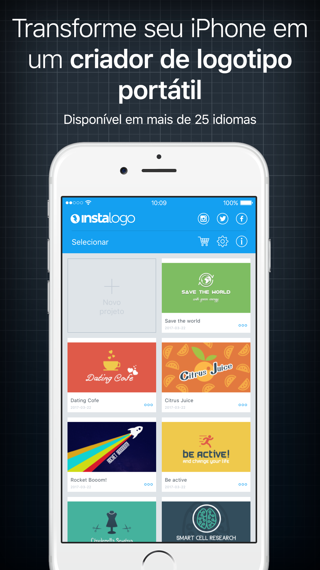 Captura de ecrã 1 da app Criador de Logotipo InstaLogo